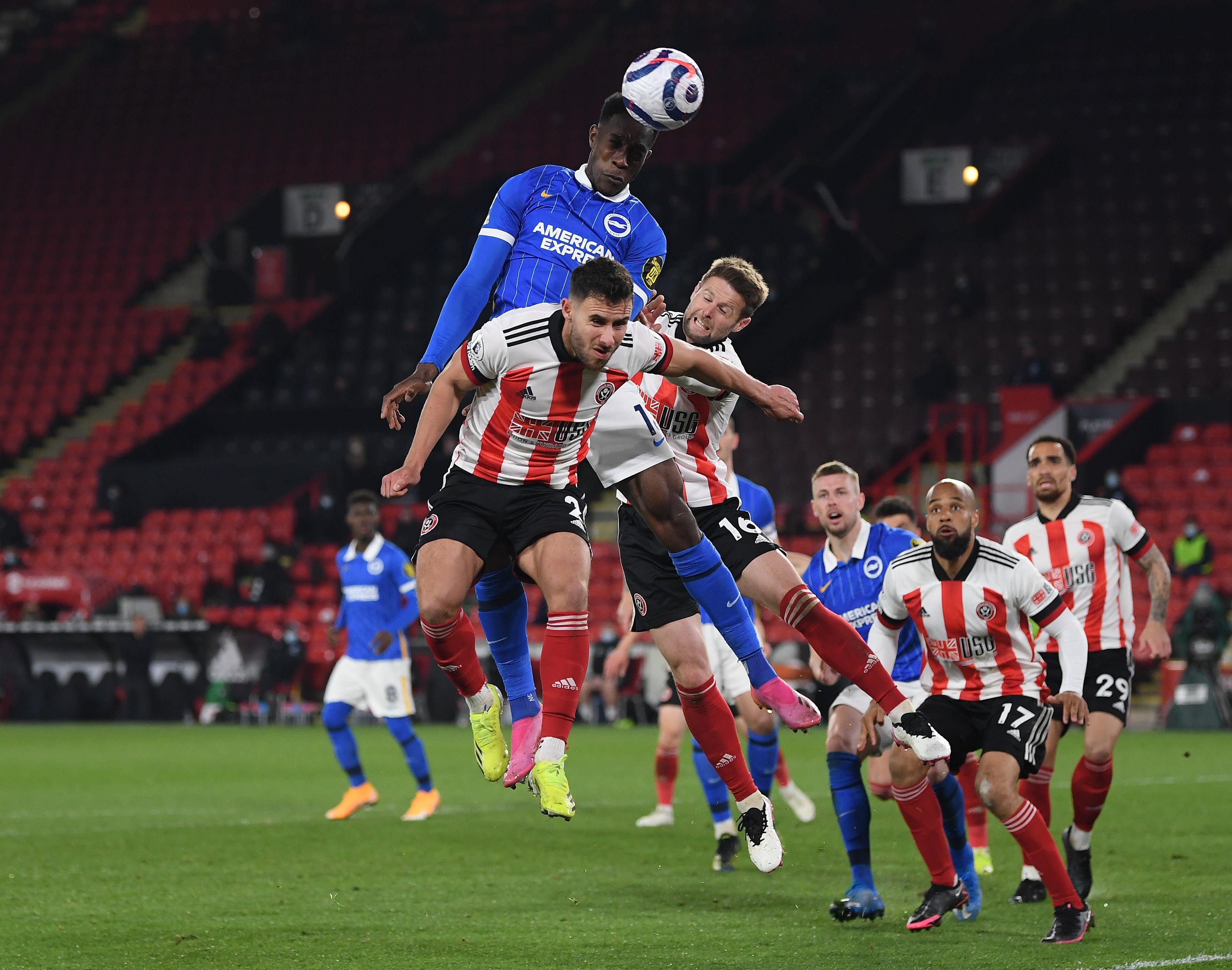 There will be restrictions on the amount of heading in training sessions for the 2021/22 season (Michael Regan/PA)