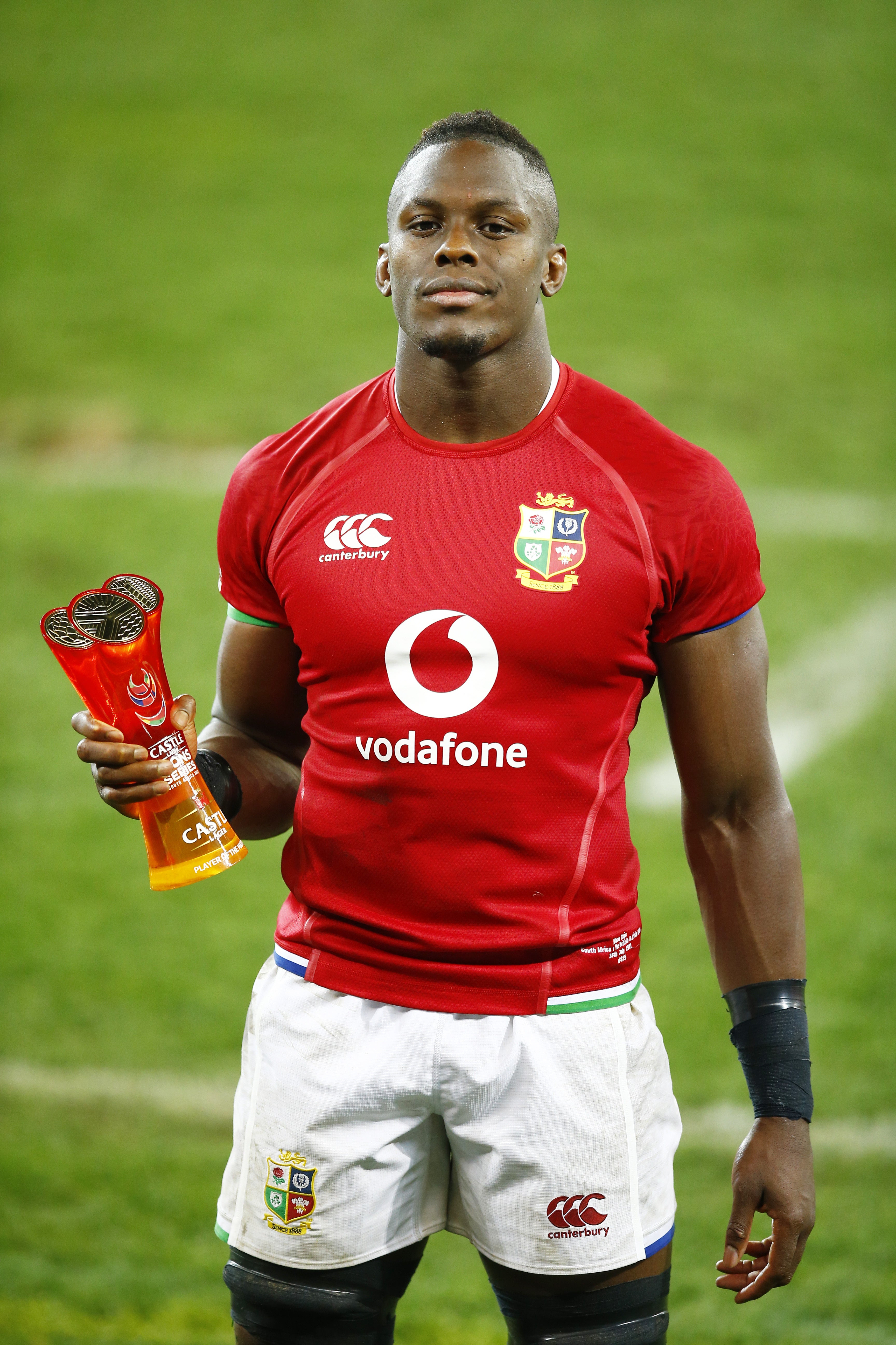 Maro Itoje, pictured, has been hailed as delivering the best performance of his career for the British and Irish Lions (Steve Haag)