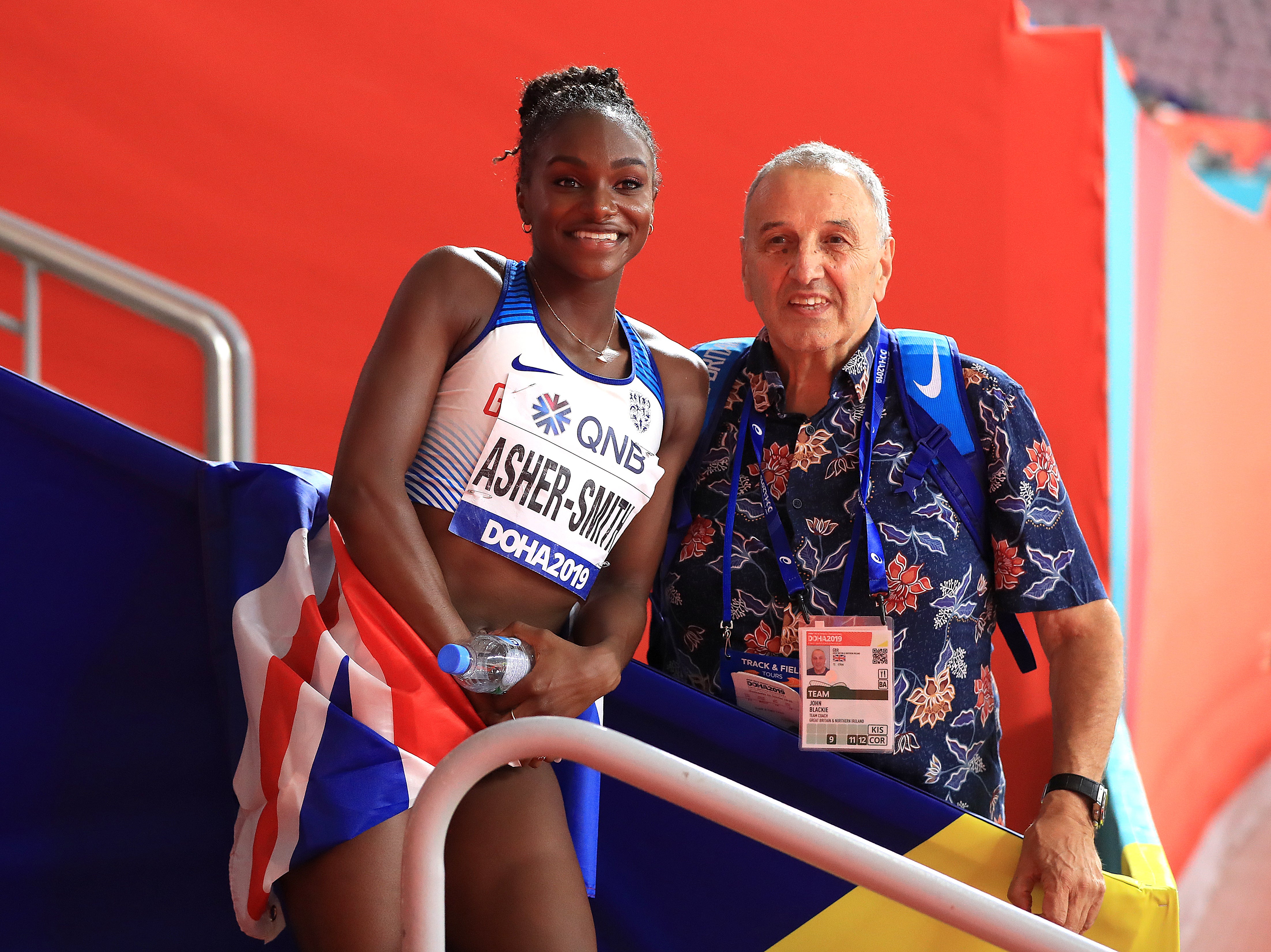 John Blackie (right) has played a key role in Dina Asher-Smith’s career (Mike Egerton/PA)