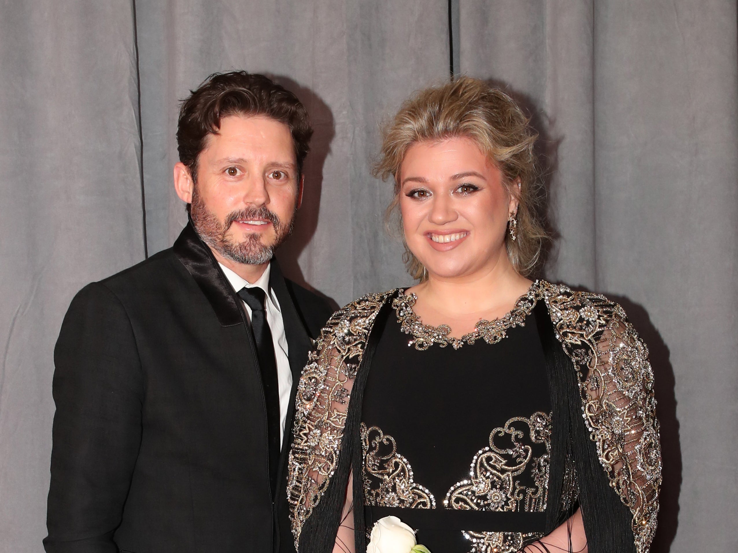 Brandon Blackstock and Kelly Clarkson pictured in 2018