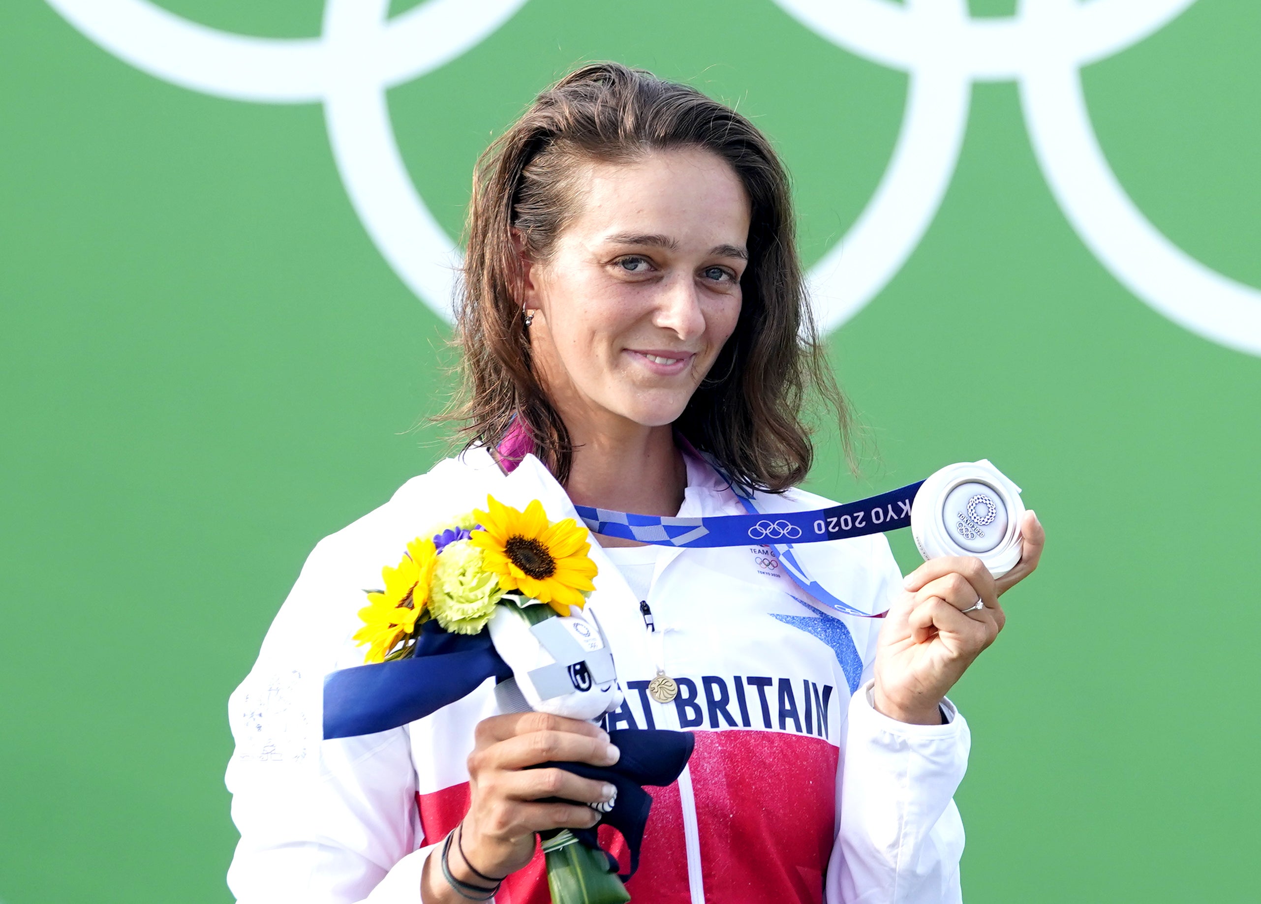 Mallory Franklin with her silver medal (Danny Lawson/PA)