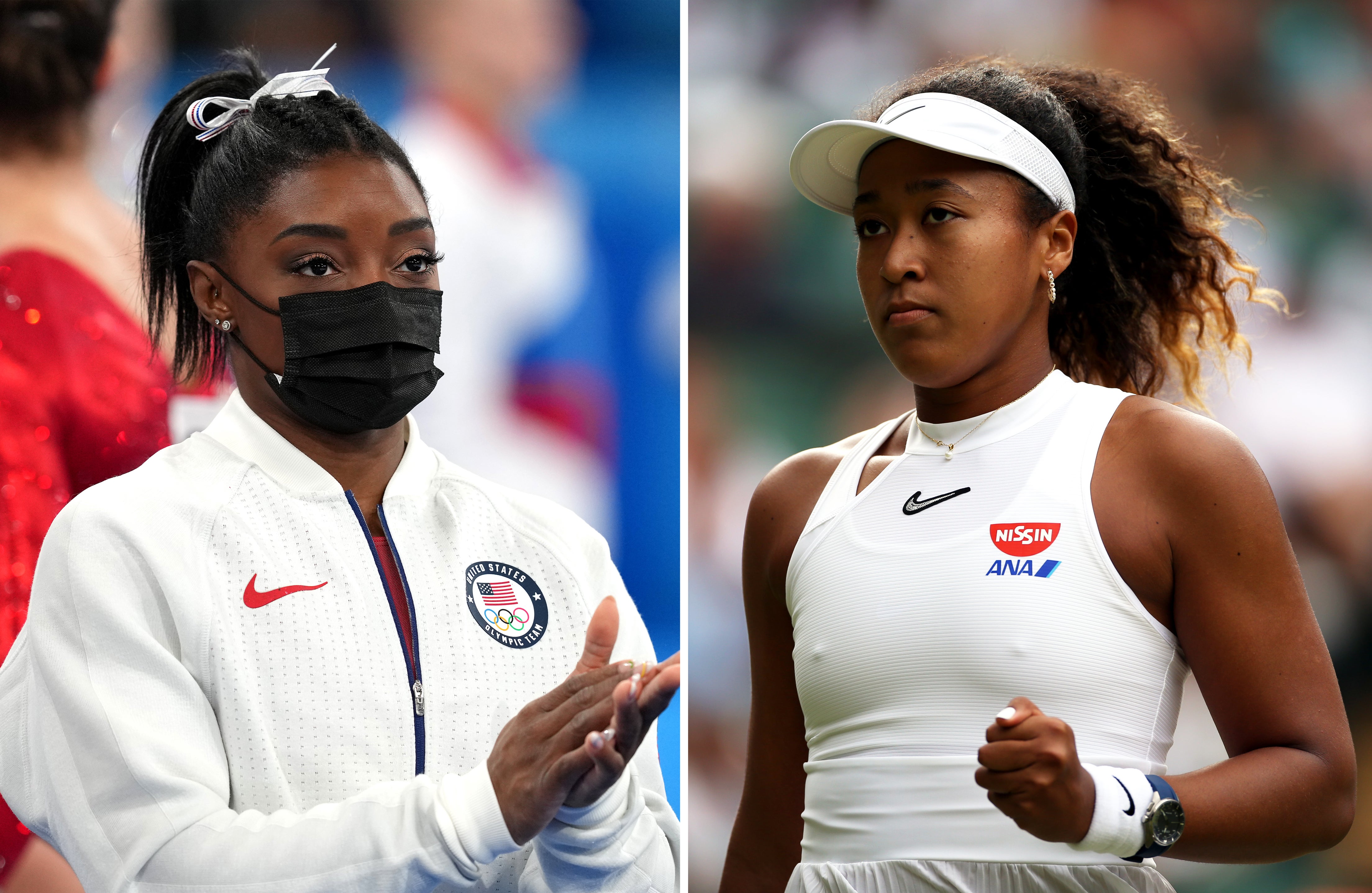 Simone Biles and Naomi Osaka (PA)