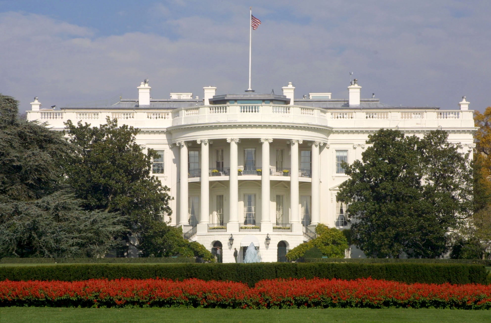 The marker can be found in Lafayette Square, next to the White House