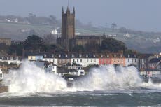 UK weather warning – live: Storm Evert to hit as Met Office warns country not prepared for climate crisis 