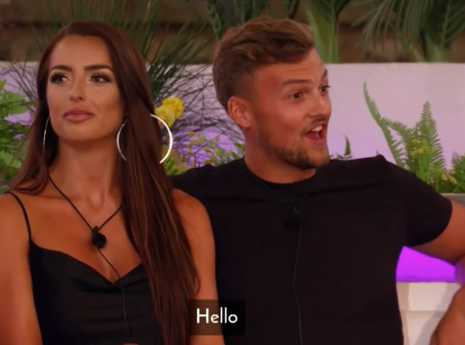 Amy and Hugo on Love Island