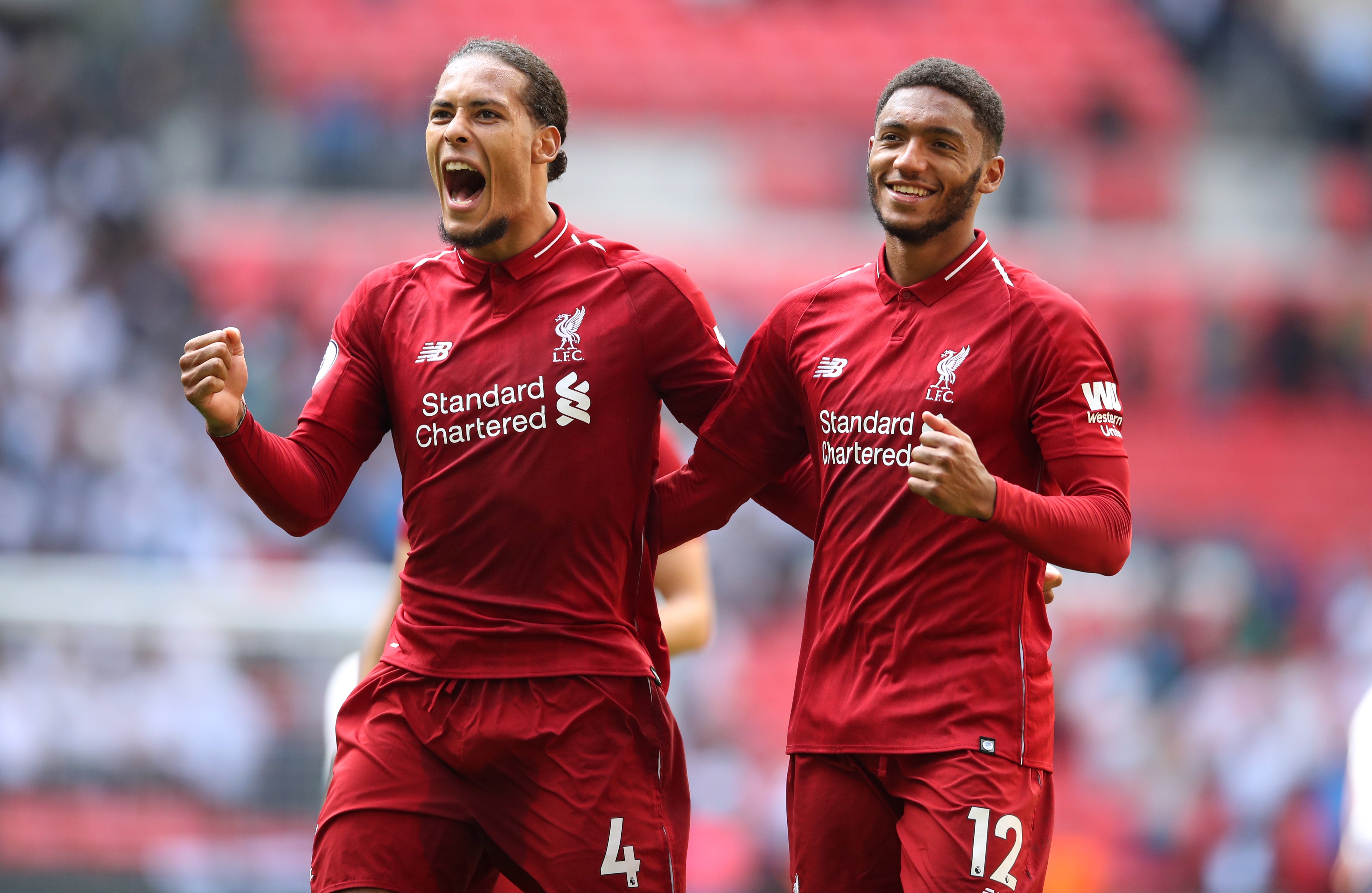 Liverpool’s Virgil van Dijk (left) and Joe Gomez returned to action (Adam Davy/PA)