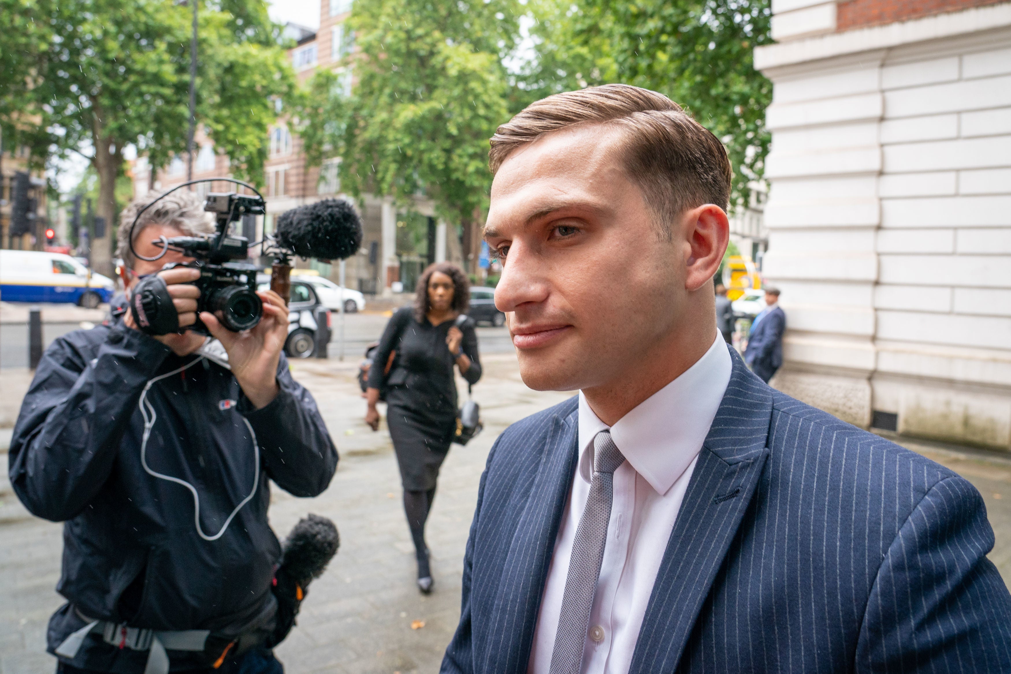 Lewis Hughes, 24, outside Westminster Magistrates’ Court