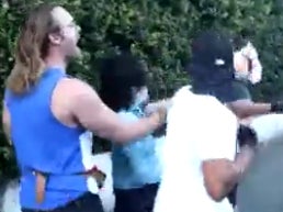 Vishal Singh, an advocacy journalist, is involved in a confrontation with anti-vaccine protesters in Los Angeles