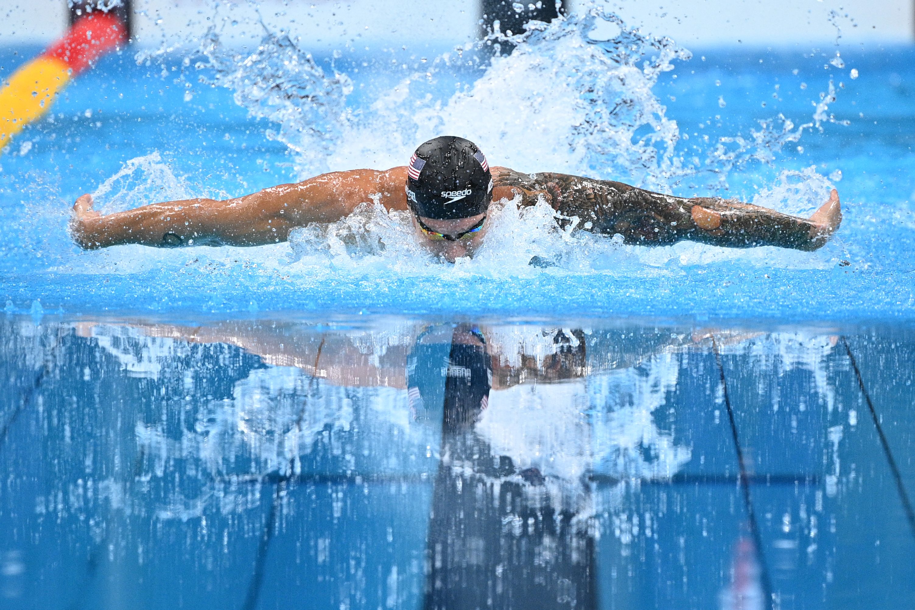 Caeleb Dressel in the final of the men’s 100m butterfly