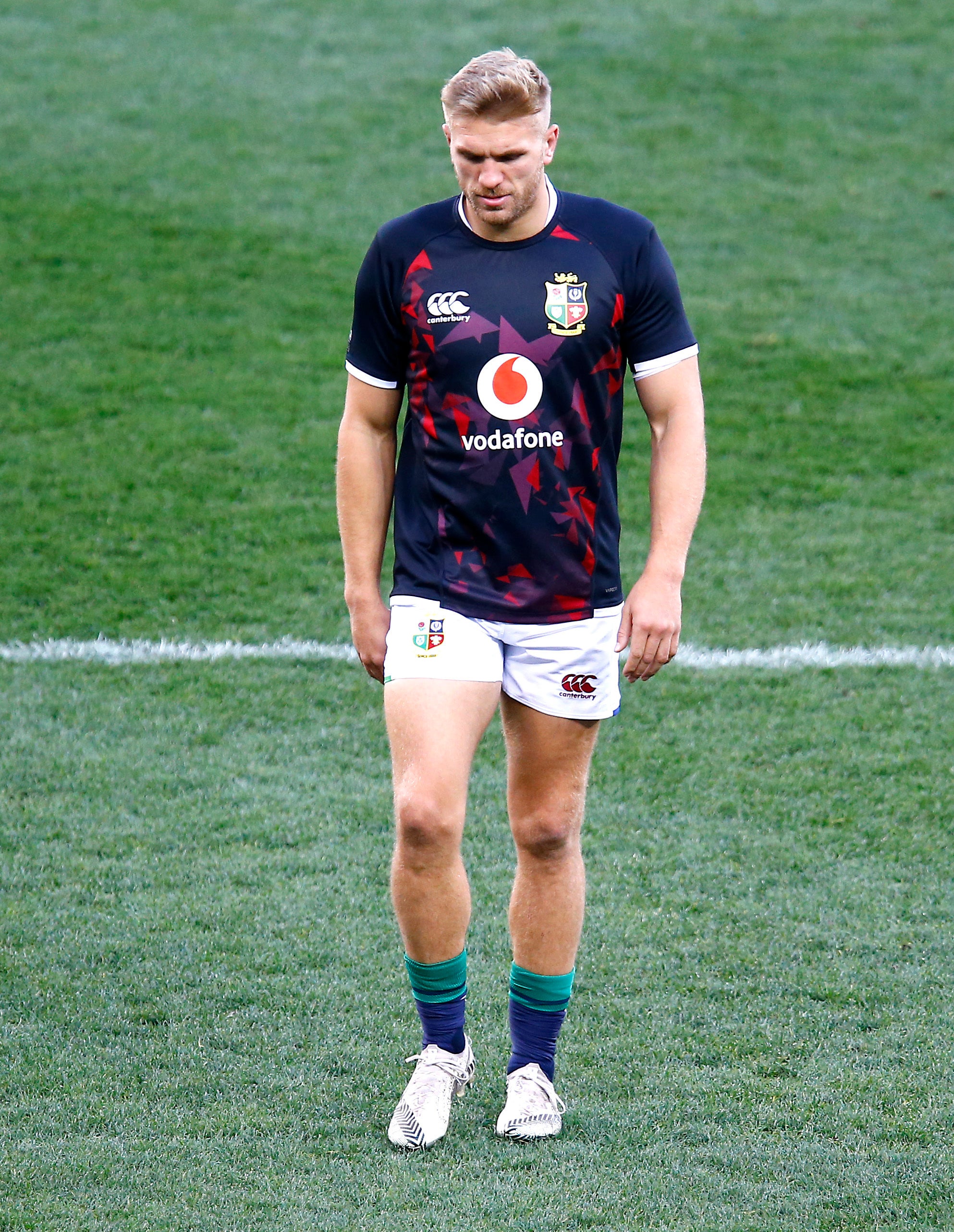 British and Irish Lions' Chris Harris warming up