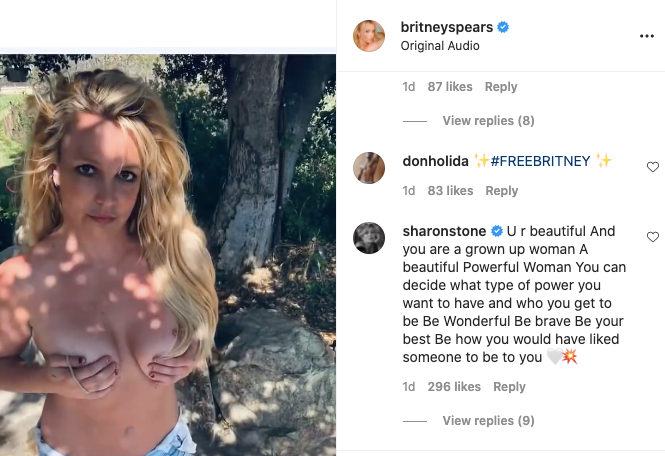 Britney Spears shared a fifth topless post on Instagram