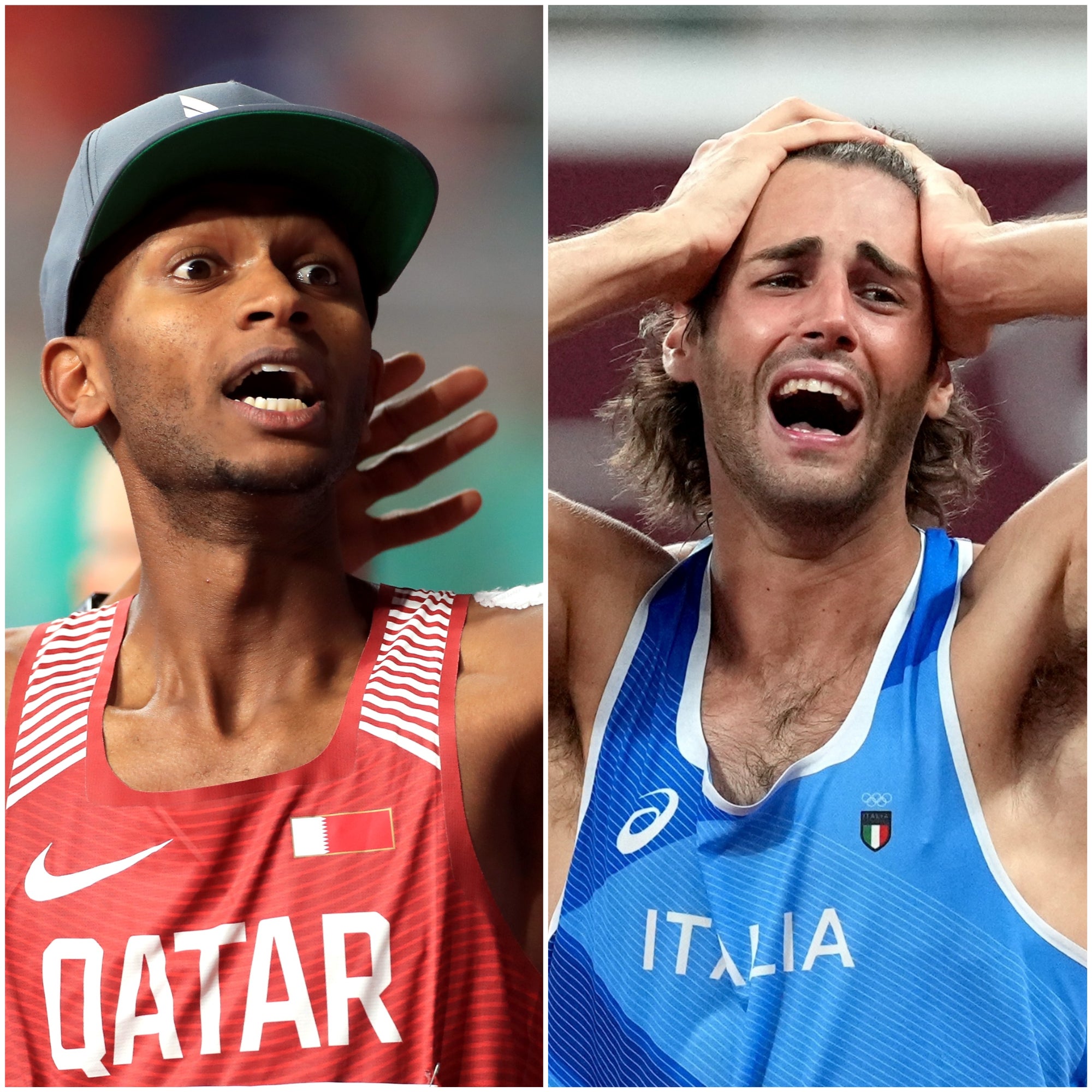 Mutaz Essa Barshim and Gianmarco Tamberi (Mike Egerton/Martin Rickett/PA)