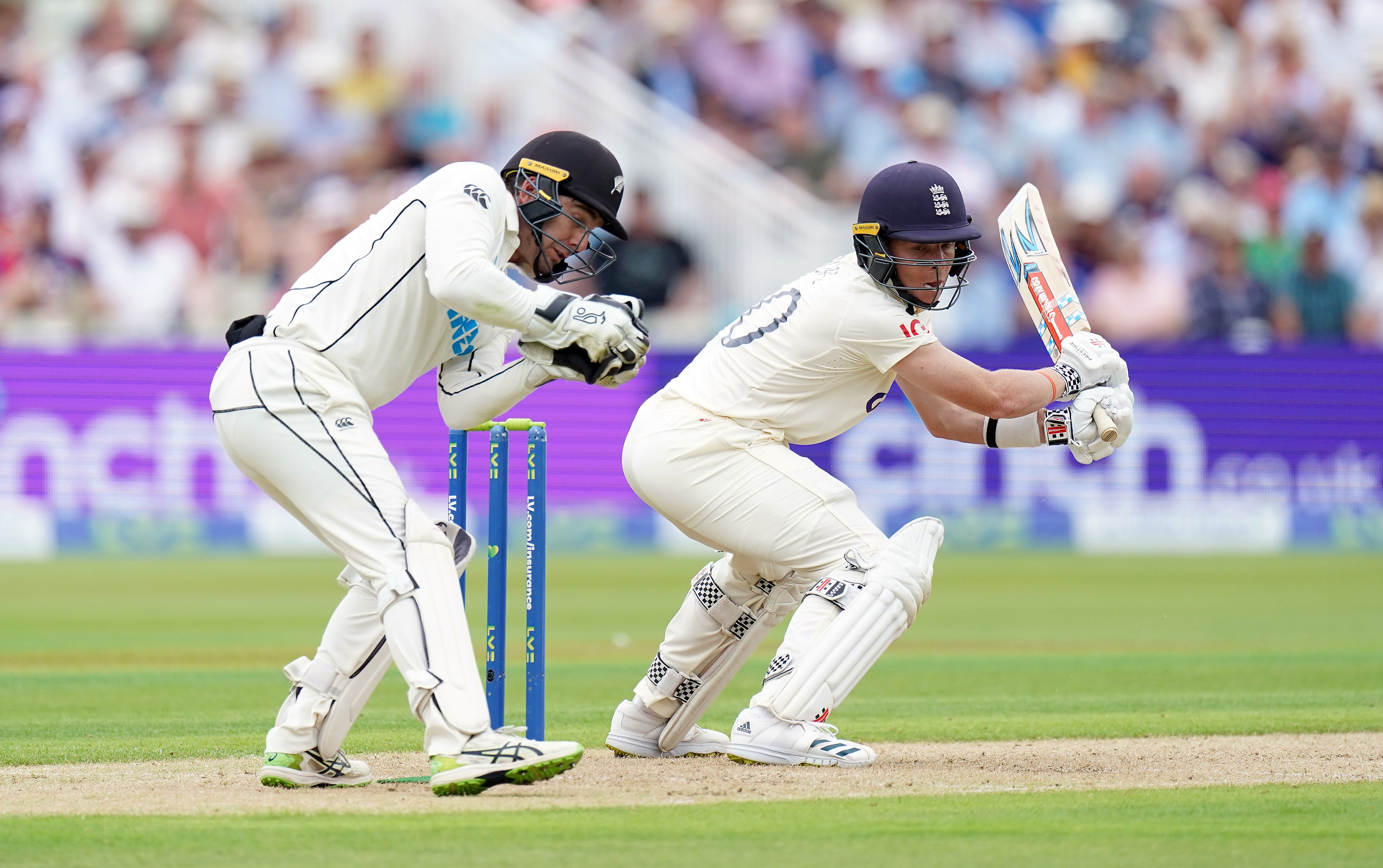 Pope, right, made a total of 84 runs in four innings during the Test series against New Zealand (Mike Egerton/PA)