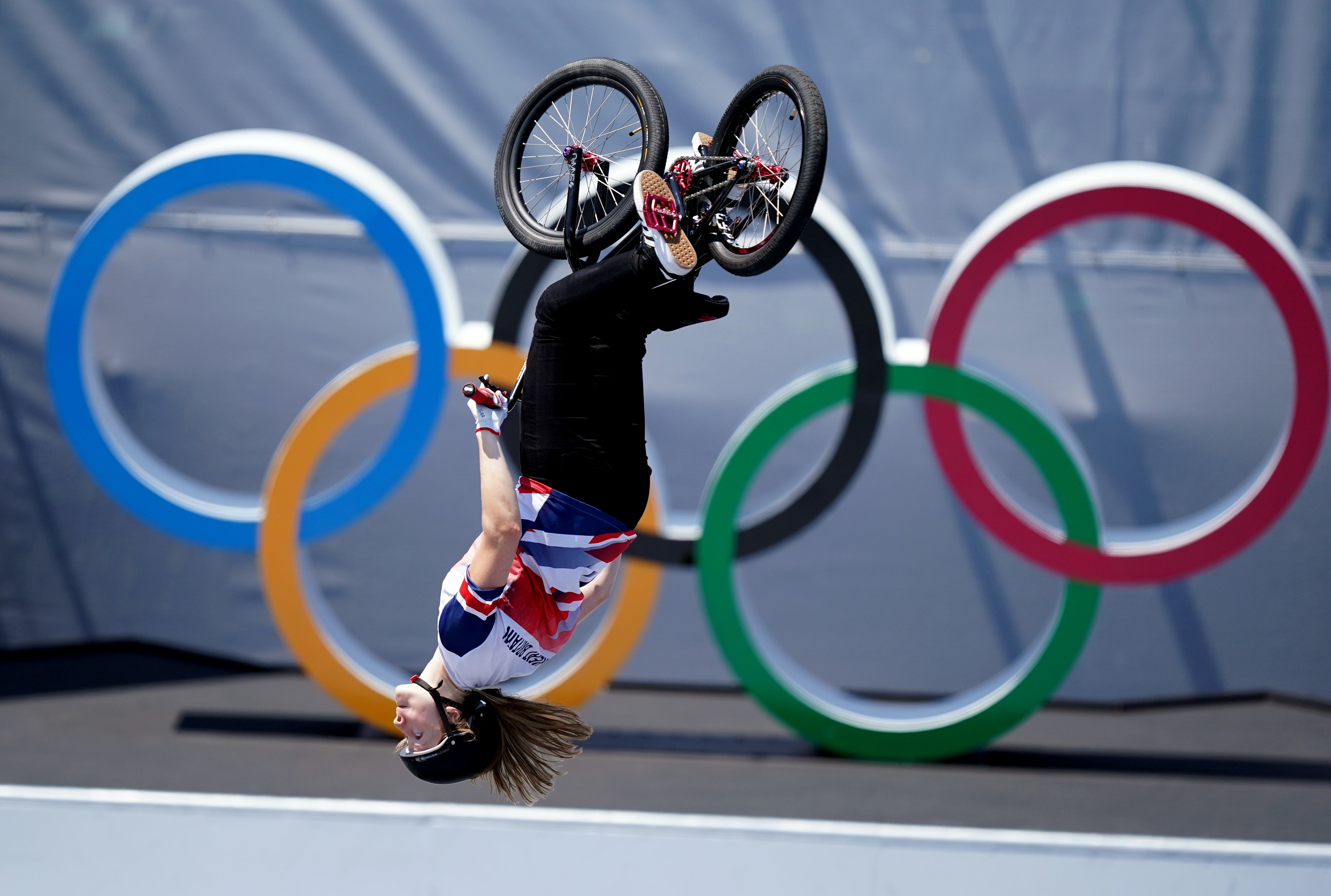 Charlotte Worthington won the gold medal in the women’s BMX freestyle at Tokyo 2020 (Mike Egerton/PA)