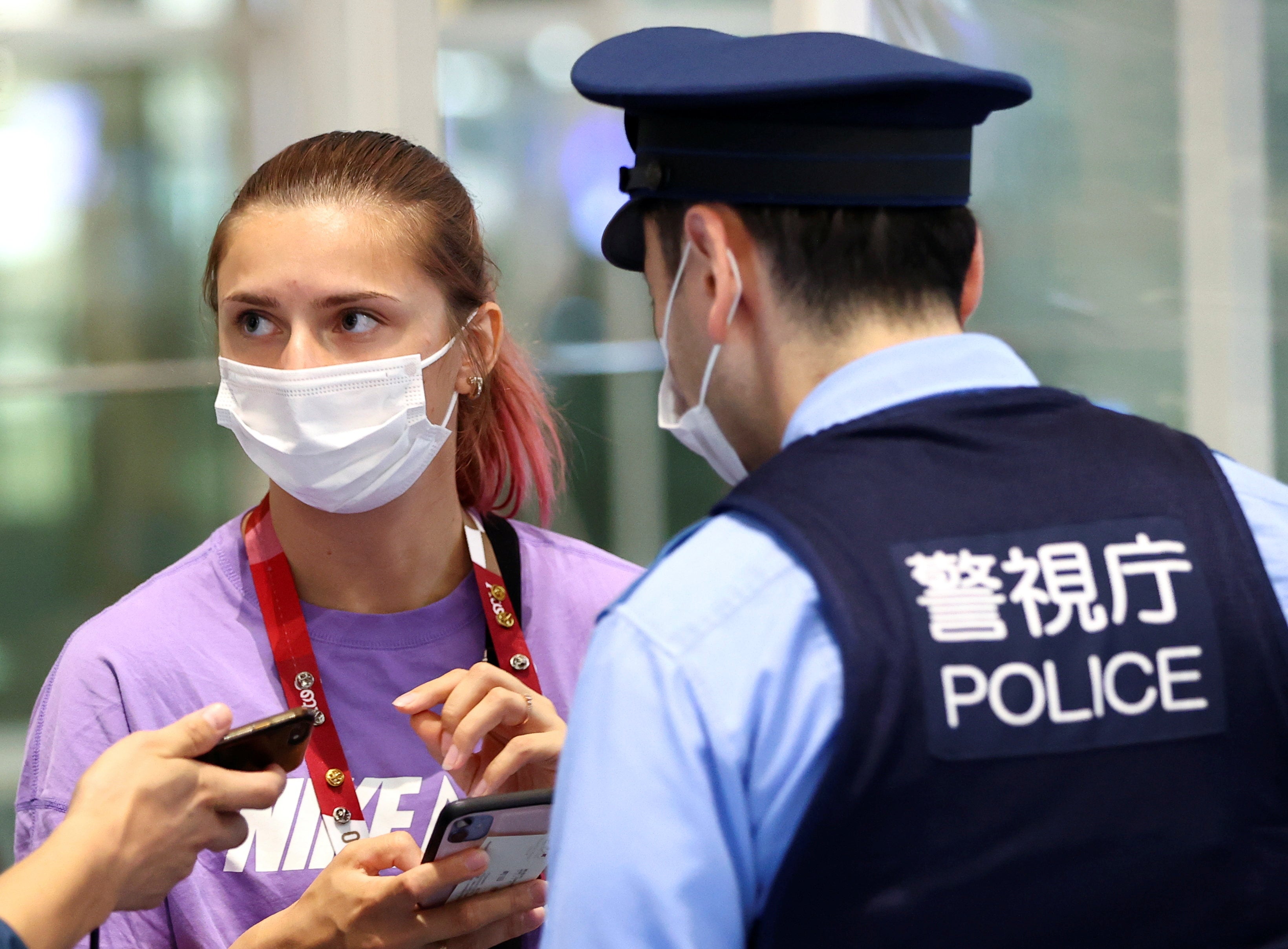 Krystsina Tsimanouskaya at Haneda International Airport