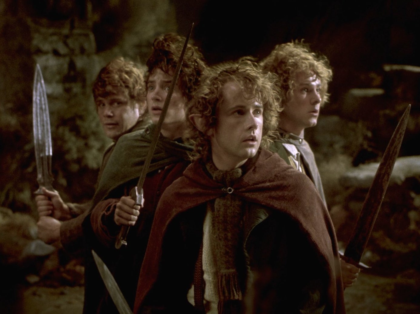 Four hobbits in ‘Lord of the Rings'