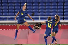 Sweden through to face Canada in gold medal match after beating Australia at Tokyo 2020
