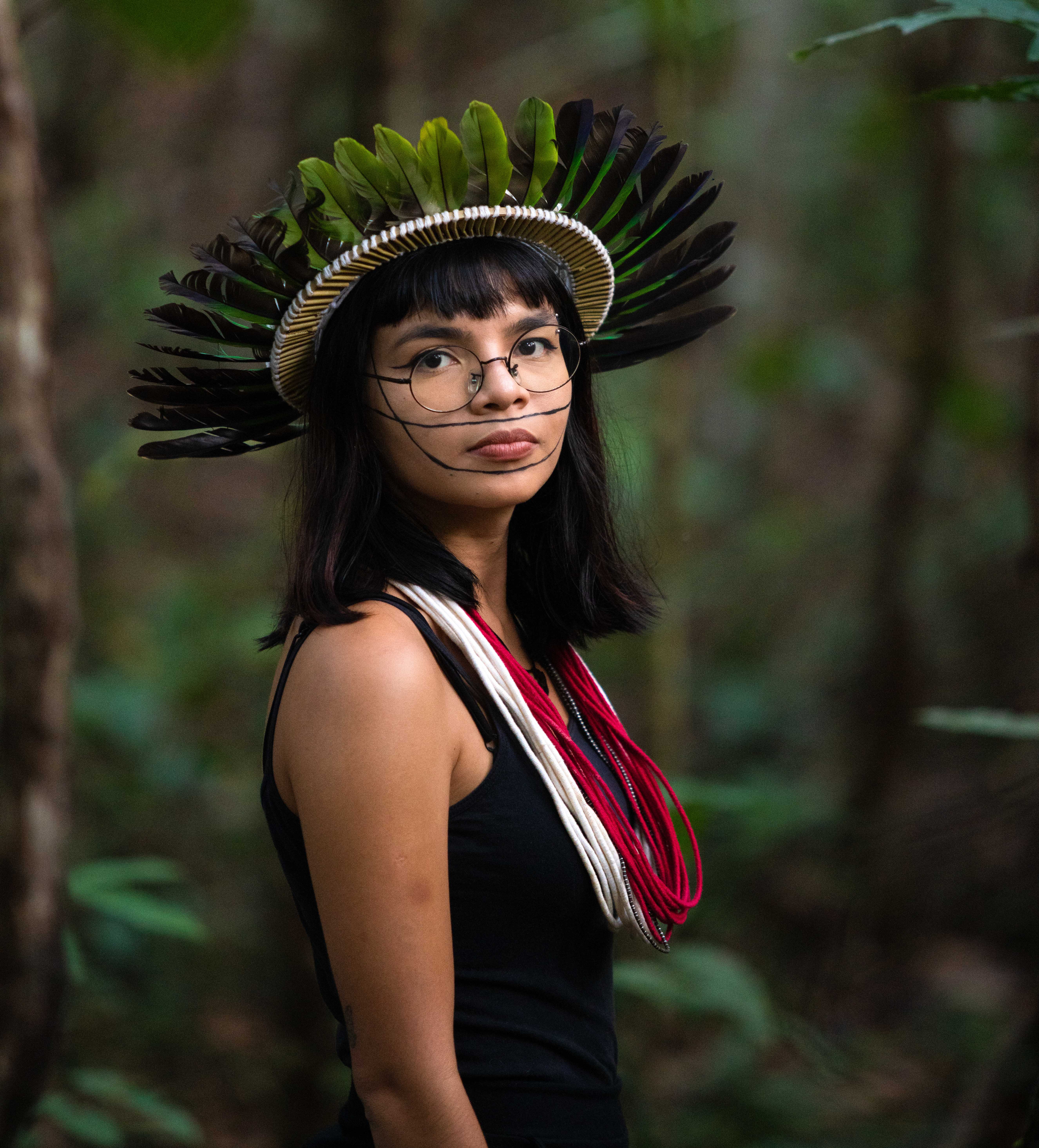 Txai Suruí, a young indigenous activist who lives in Rondonia in the Brazilian Amazon