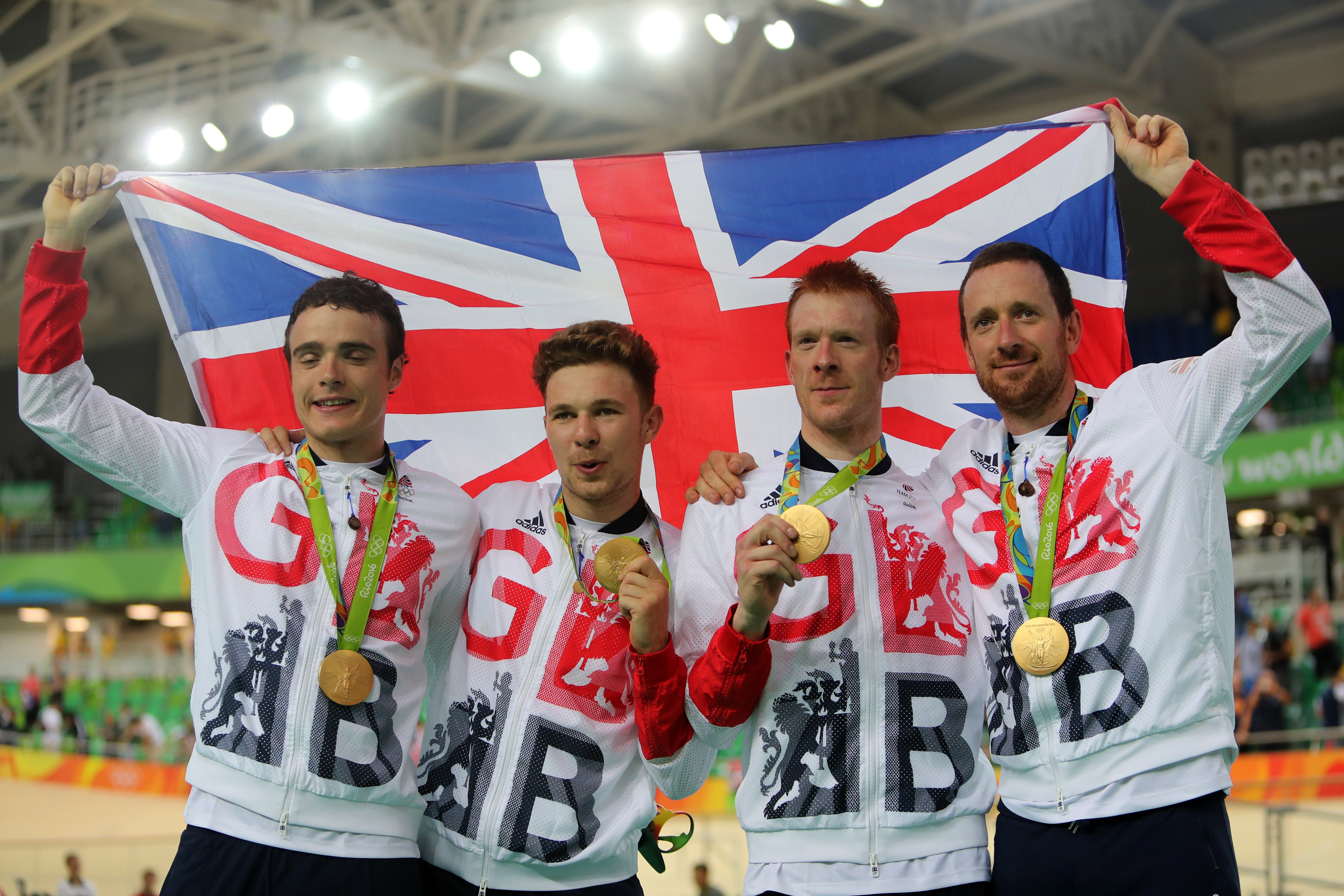 Clancy, second right, played a pivotal role in a golden era for British cycling
