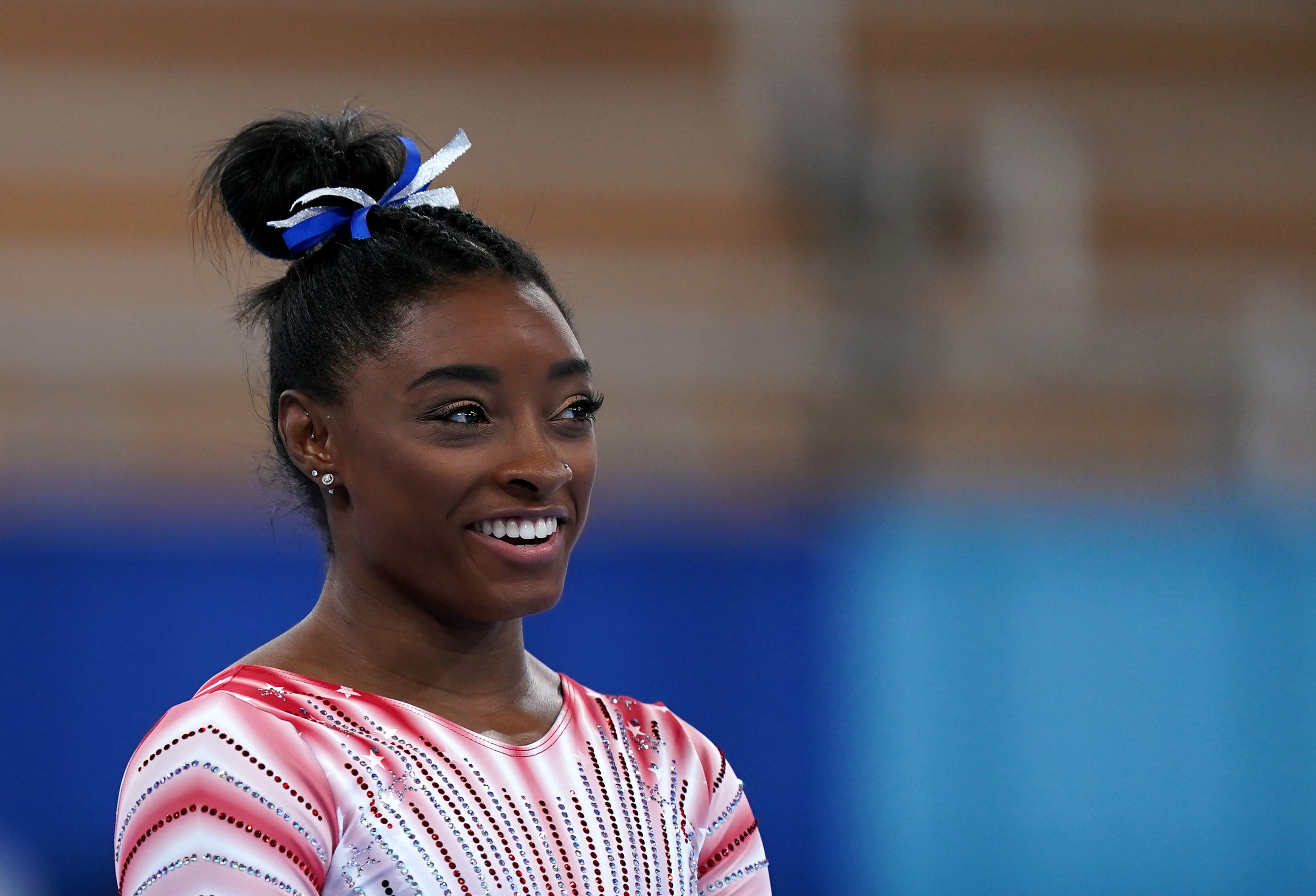 USA’s Simone Biles announced she would be competing in the beam final (Mike Egerton/PA)