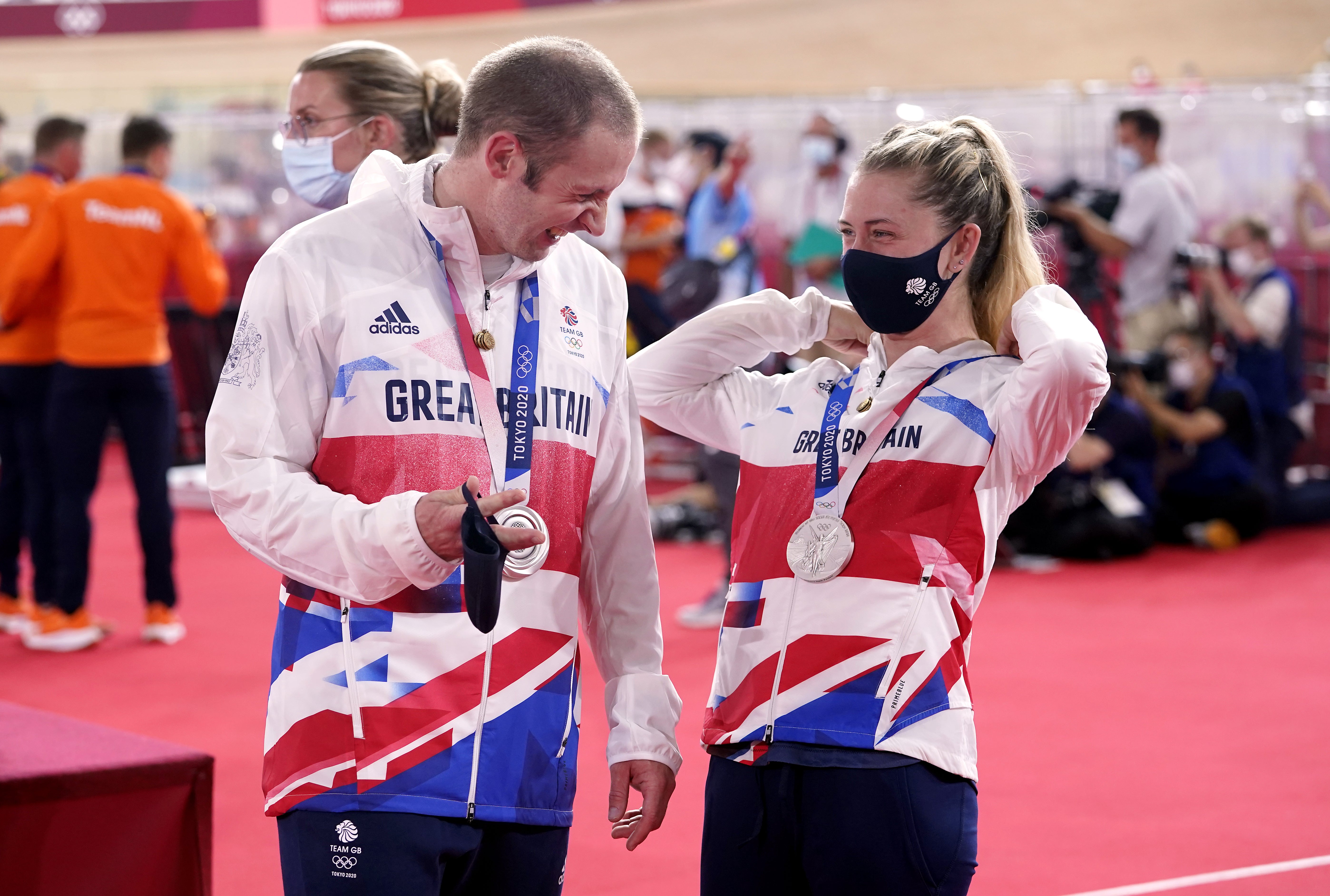 Jason, left, and Laura Kenny now have 13 Olympic medals between them (Danny Lawson/PA)