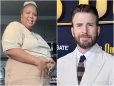 Lizzo and Chris Evans joke that they’re expecting a child together