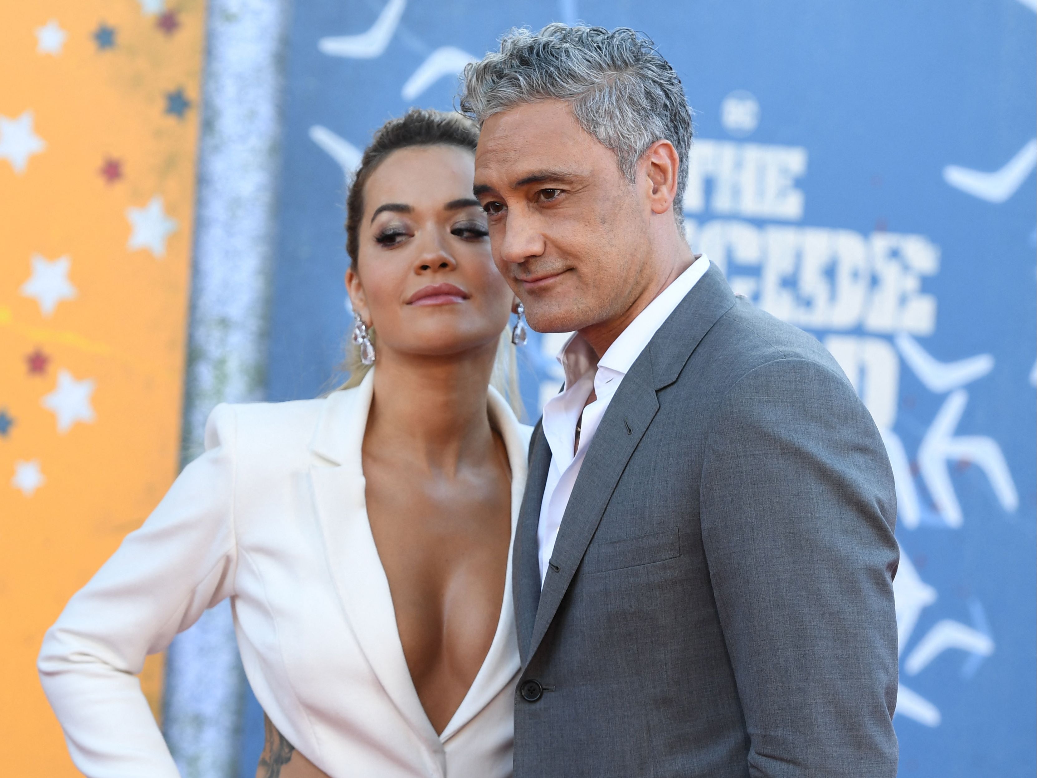 Rita Ora and Taika Waititi at the premiere of ‘The Suicide Squad’ in LA on 2 August