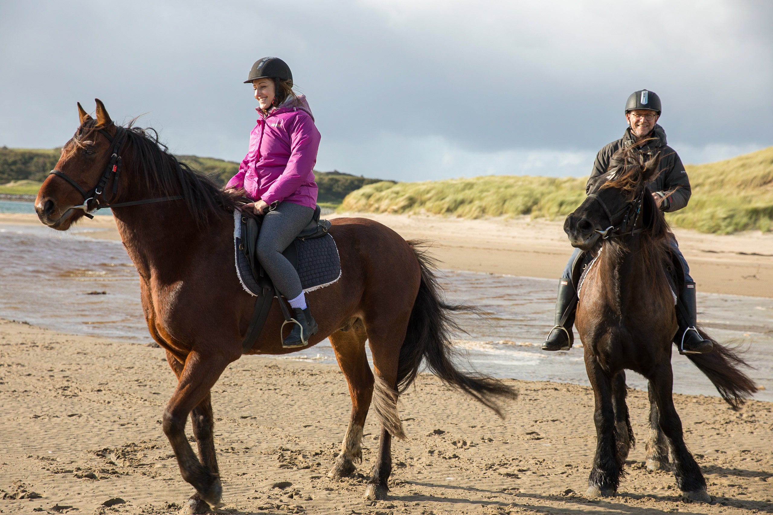 Fionn and Laura explore on horseback