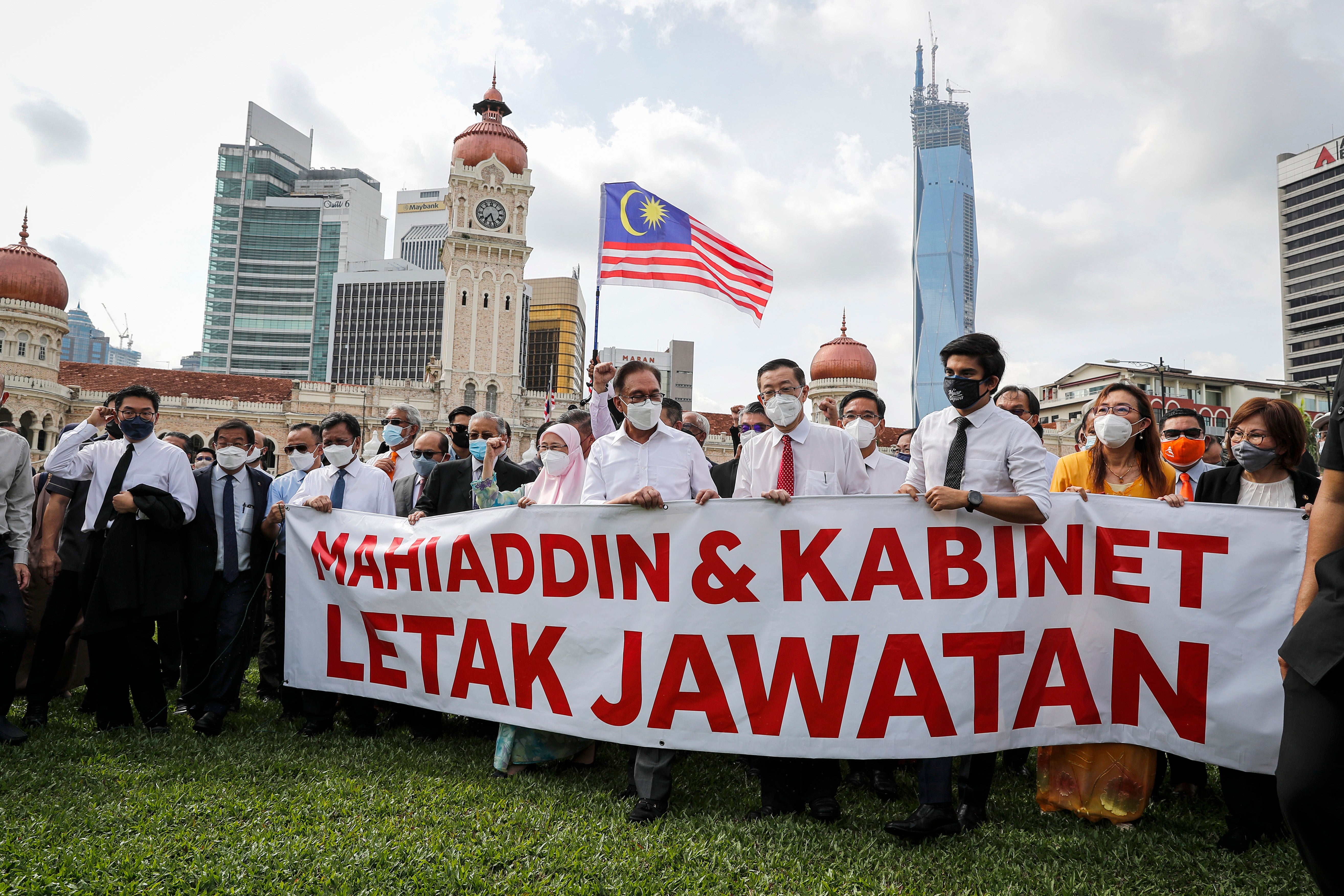 Protesters are calling for the Malaysian prime minister to step down.