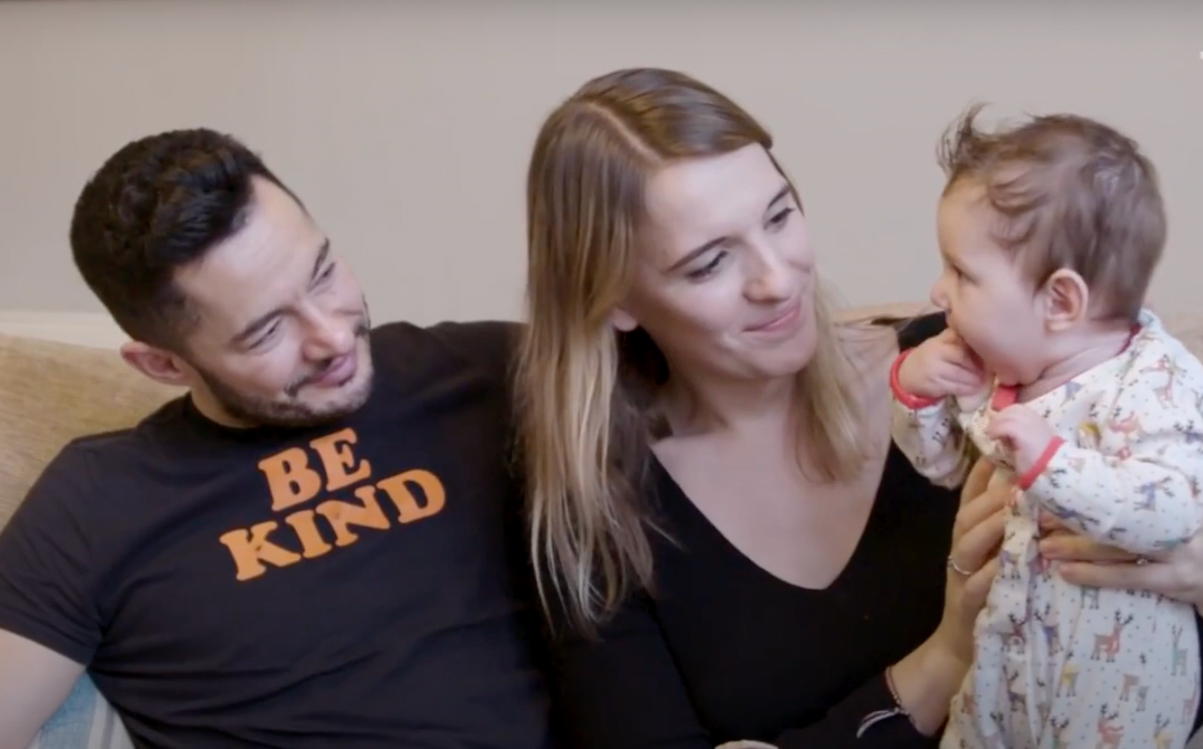 Jake and Hannah Graf with Millie, who was born to a surrogate mother in April 2020