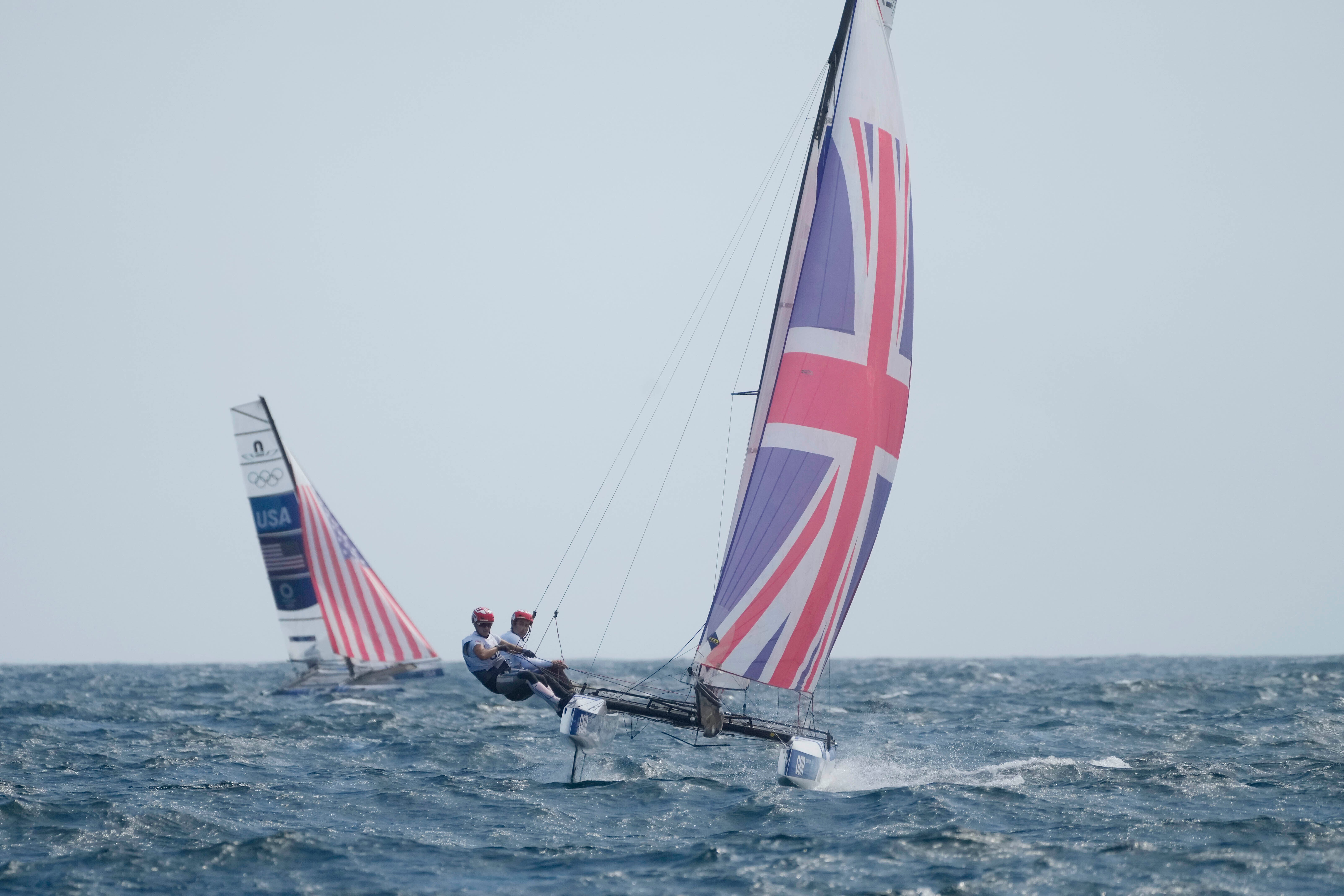 Anna Burnet and John Gimson claimed silver (Gregorio Borgia/AP)