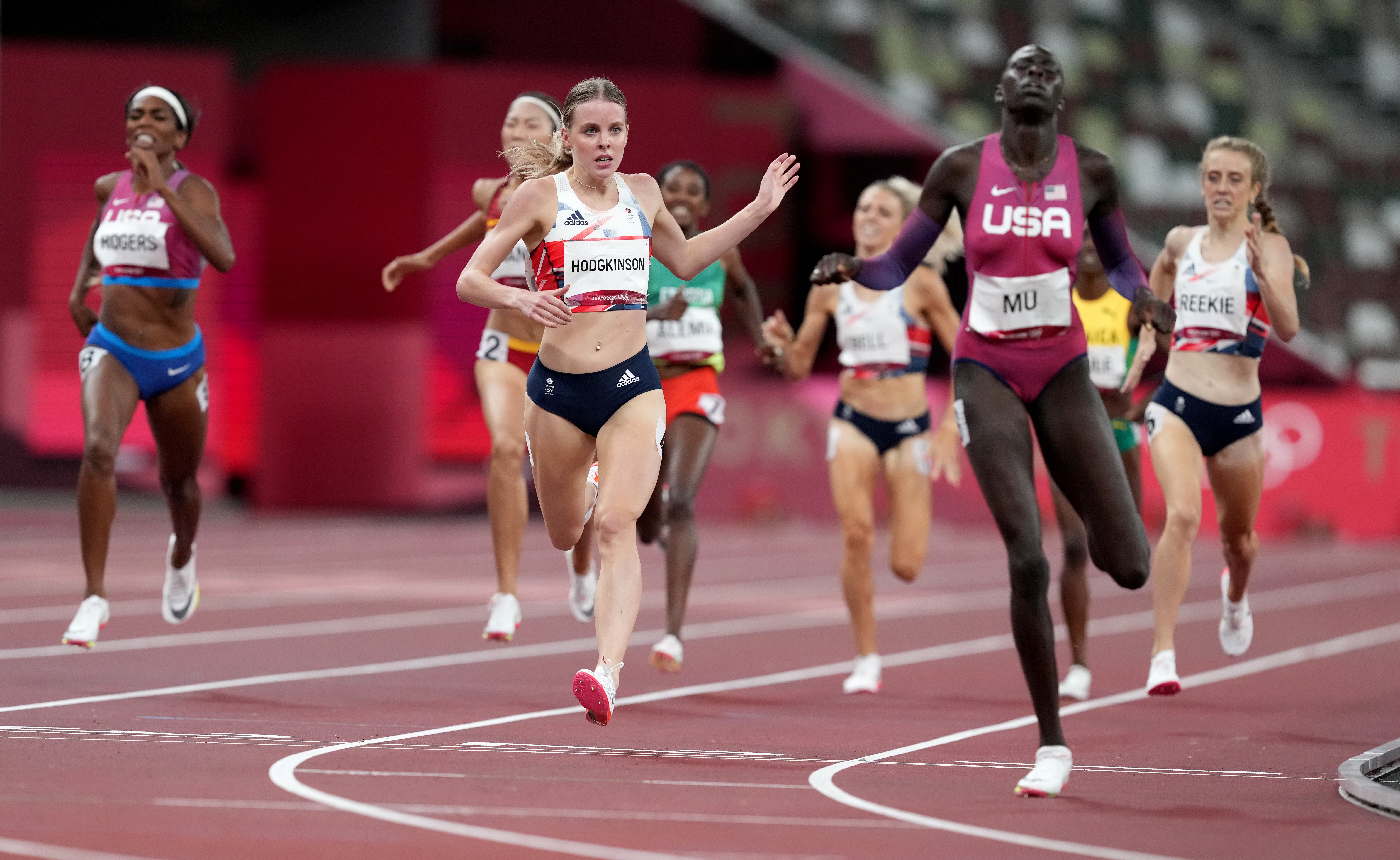 Hodgkinson finished second with fellow Brit Jemma Reekie fourth (Martin Rickett/PA)