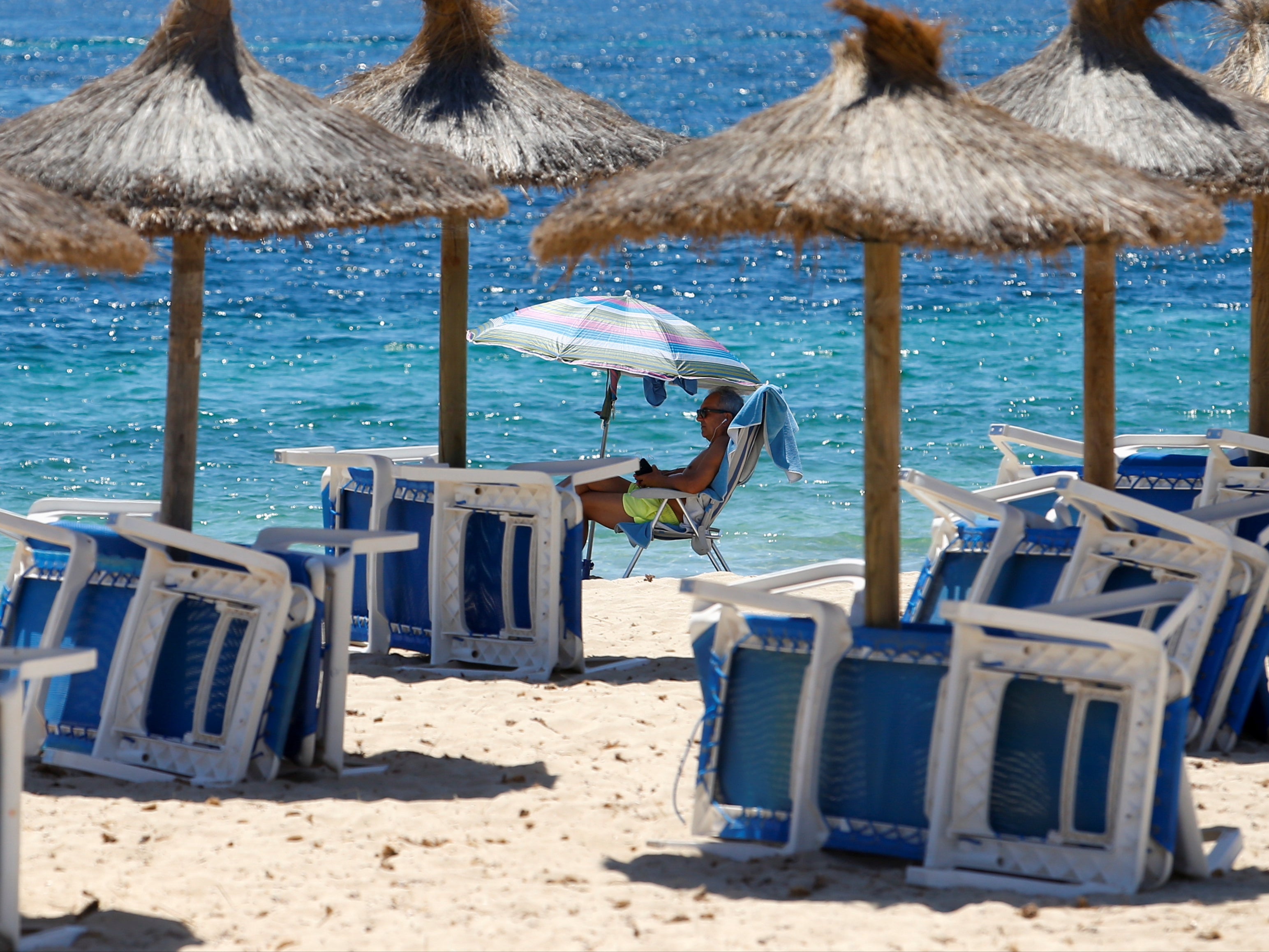 One tourist on a Magaluf beach this summer