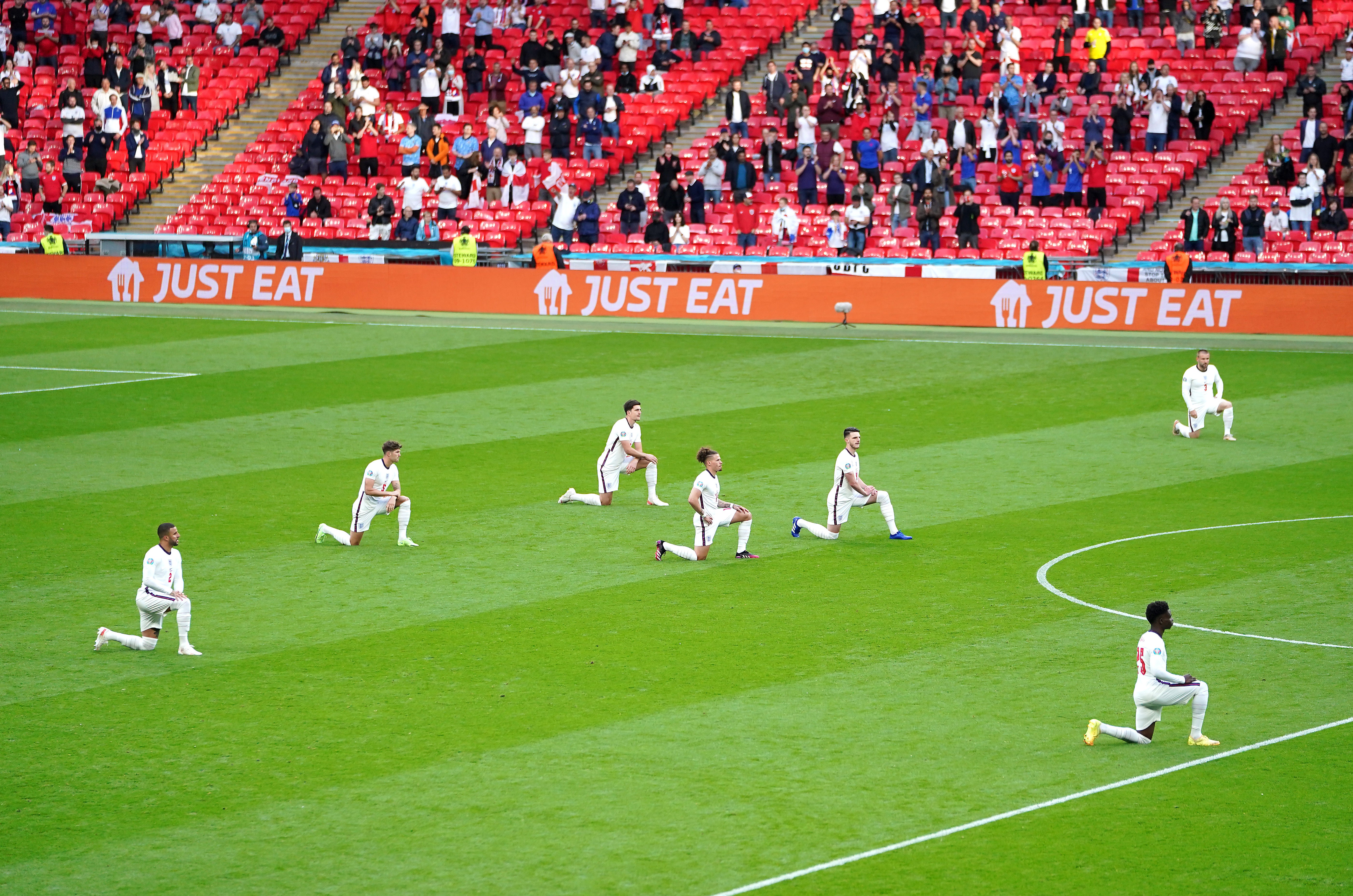 England players took the knee throughout Euro 2020 (Mike Egerton/PA)