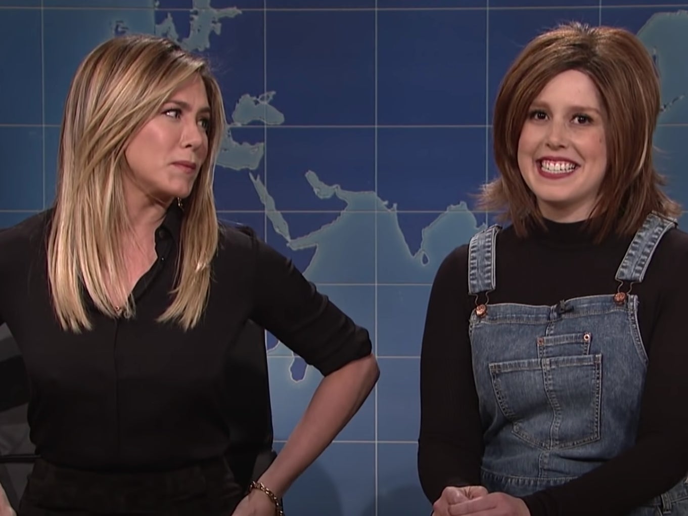 Jennifer Aniston joined Vanessa Bayer on ‘Saturday Night Live’ in 2016 for a skit dedicated to Bayer’s impression of Rachel from ‘Friends'