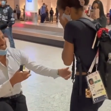 Olympic diver Jennifer Abel surprised with proposal after returning home from Tokyo