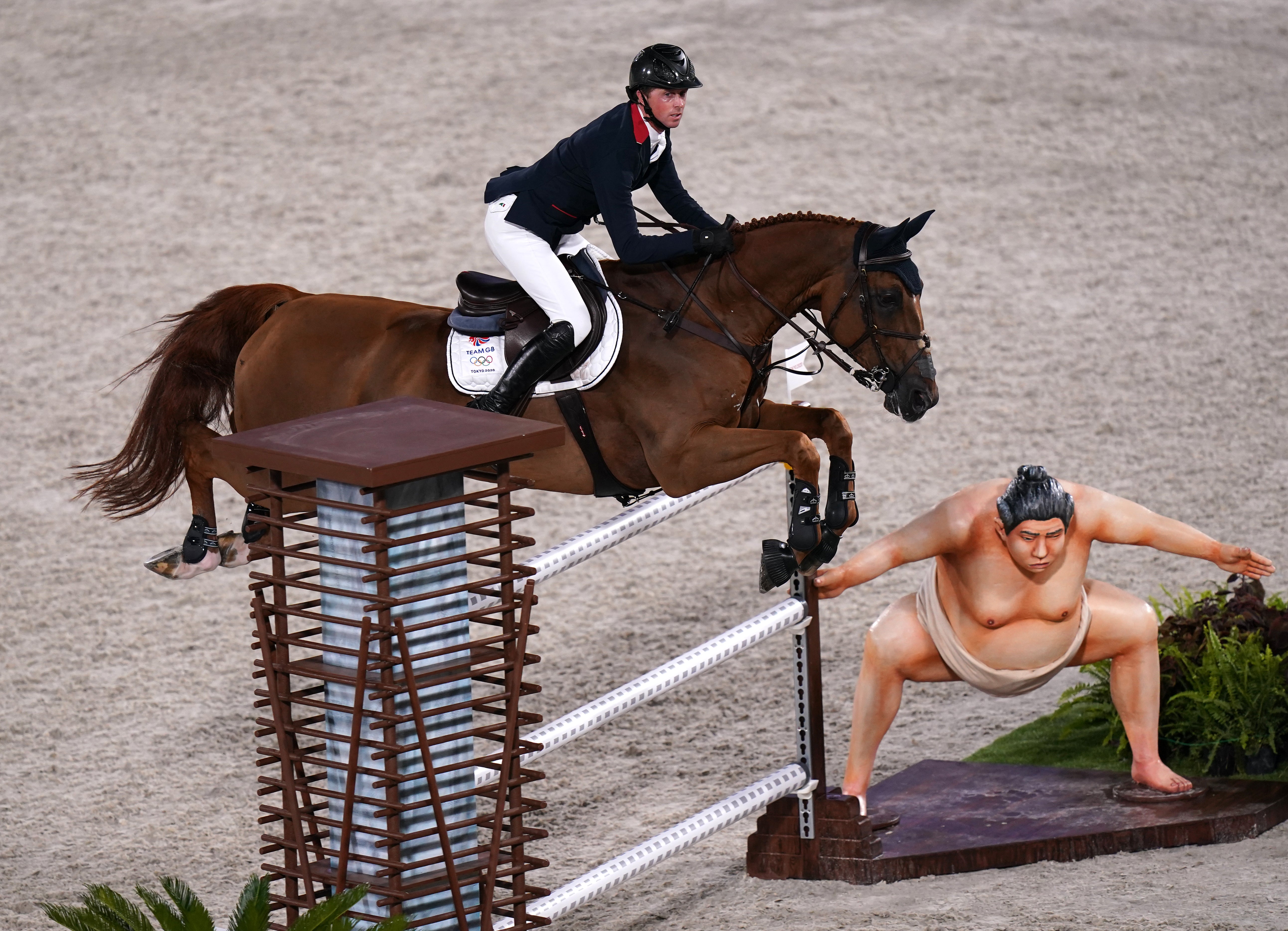 Ben Maher took gold at the Tokyo Equestrian Park