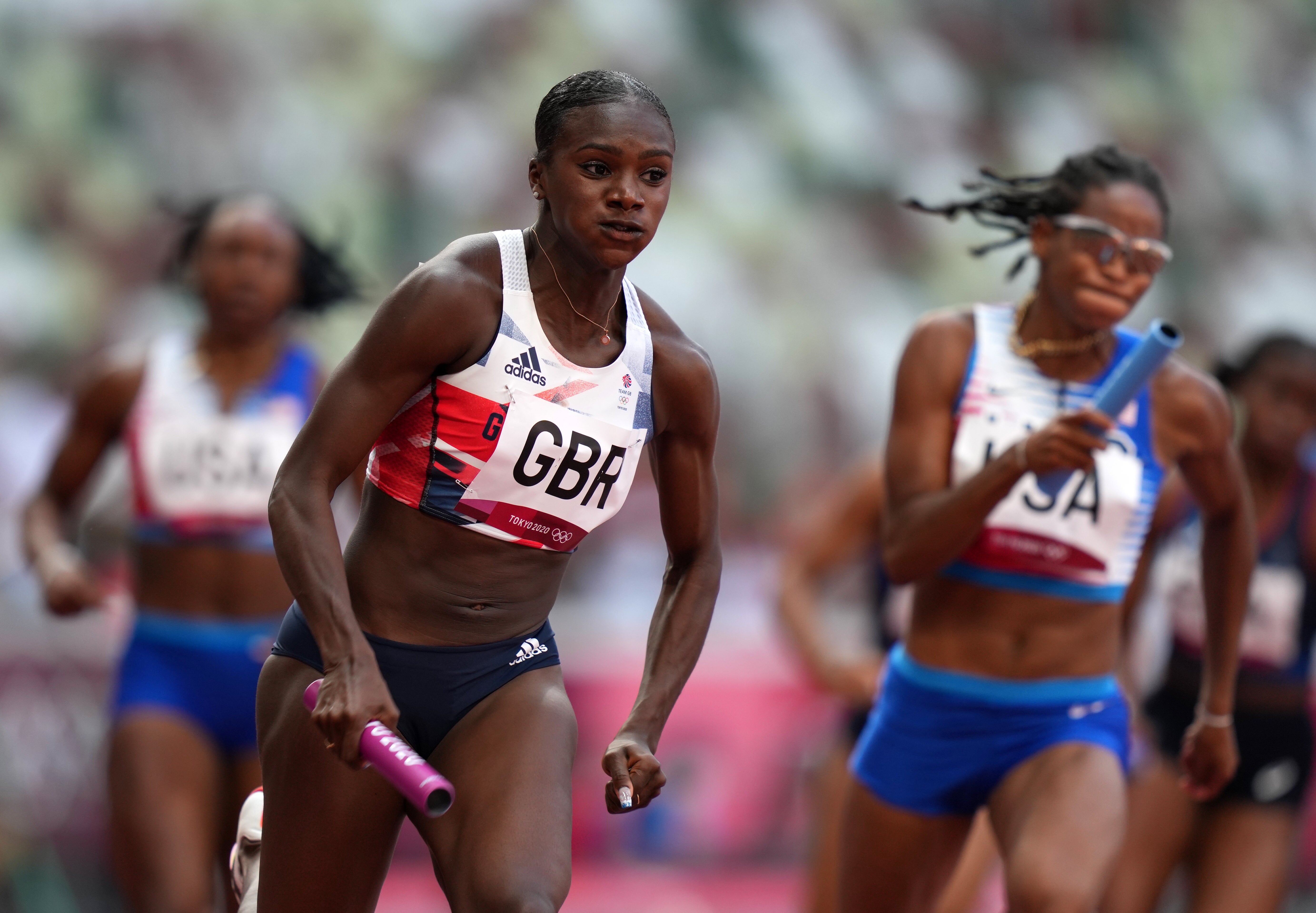 Asher-Smith ran the third leg of the relay in Tokyo. (Joe Giddens/PA)