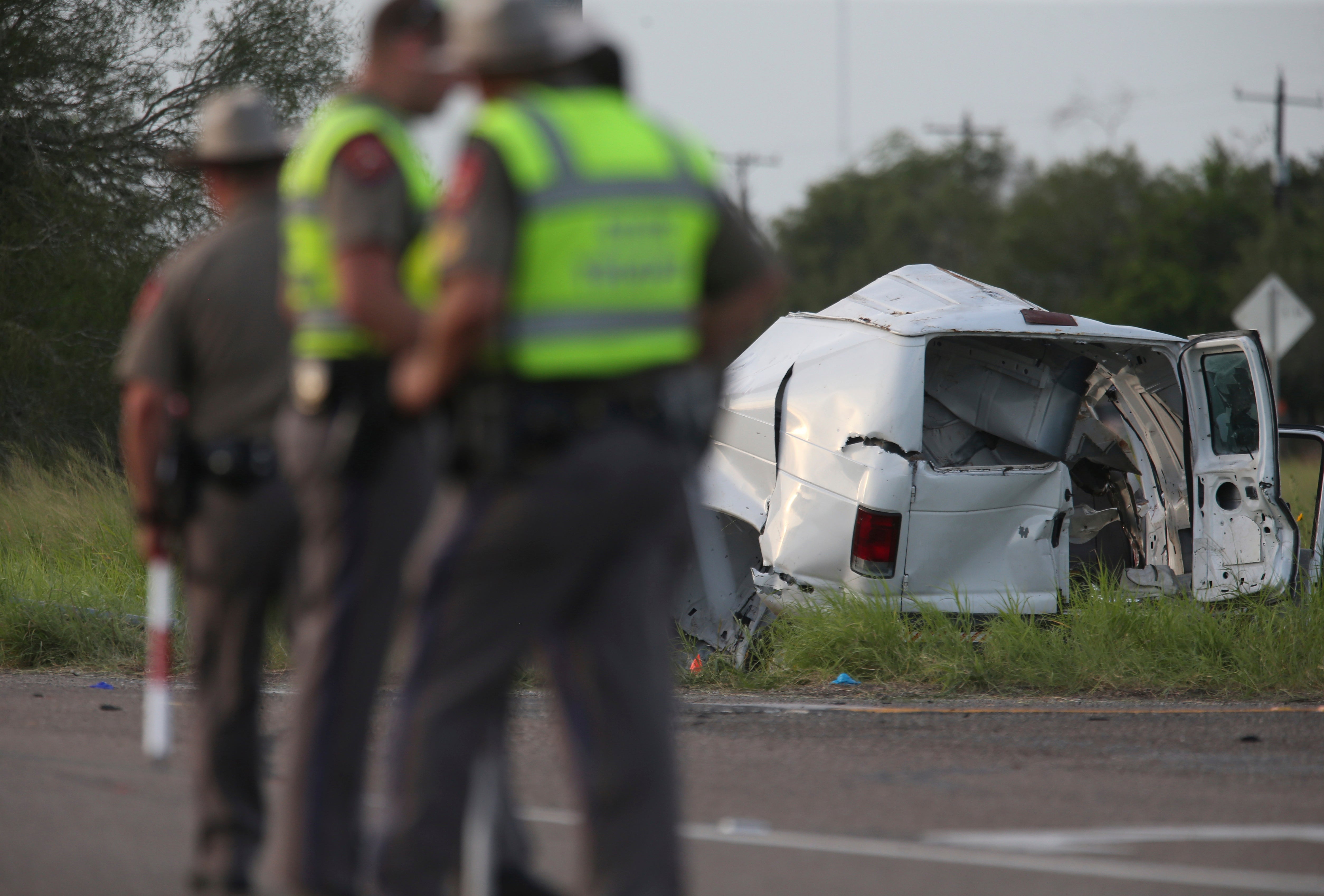 Overloaded Van Crashes