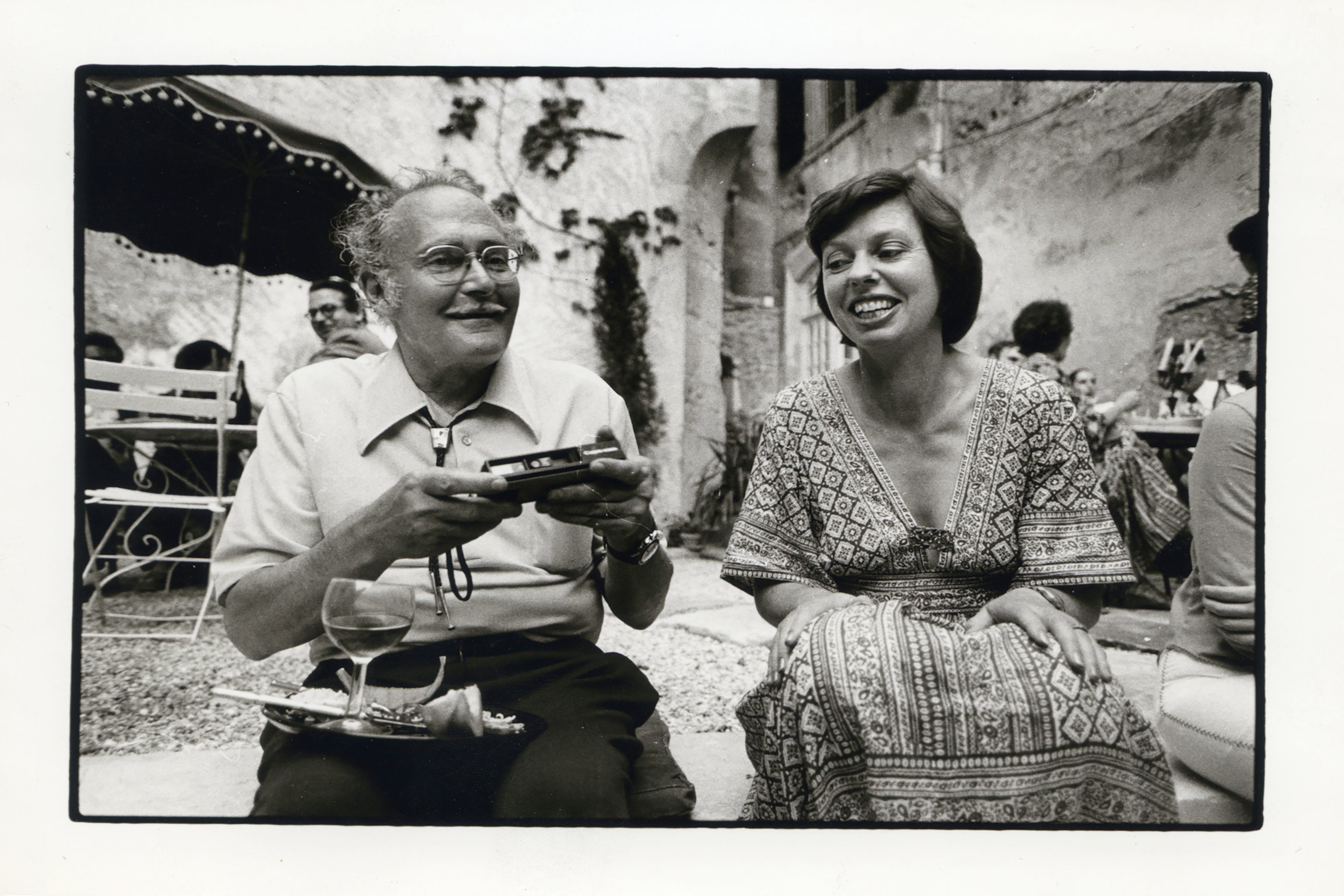 Sue Davies and W. Eugene Smith at the Rencontres D’Arles Photography Festival, 1975