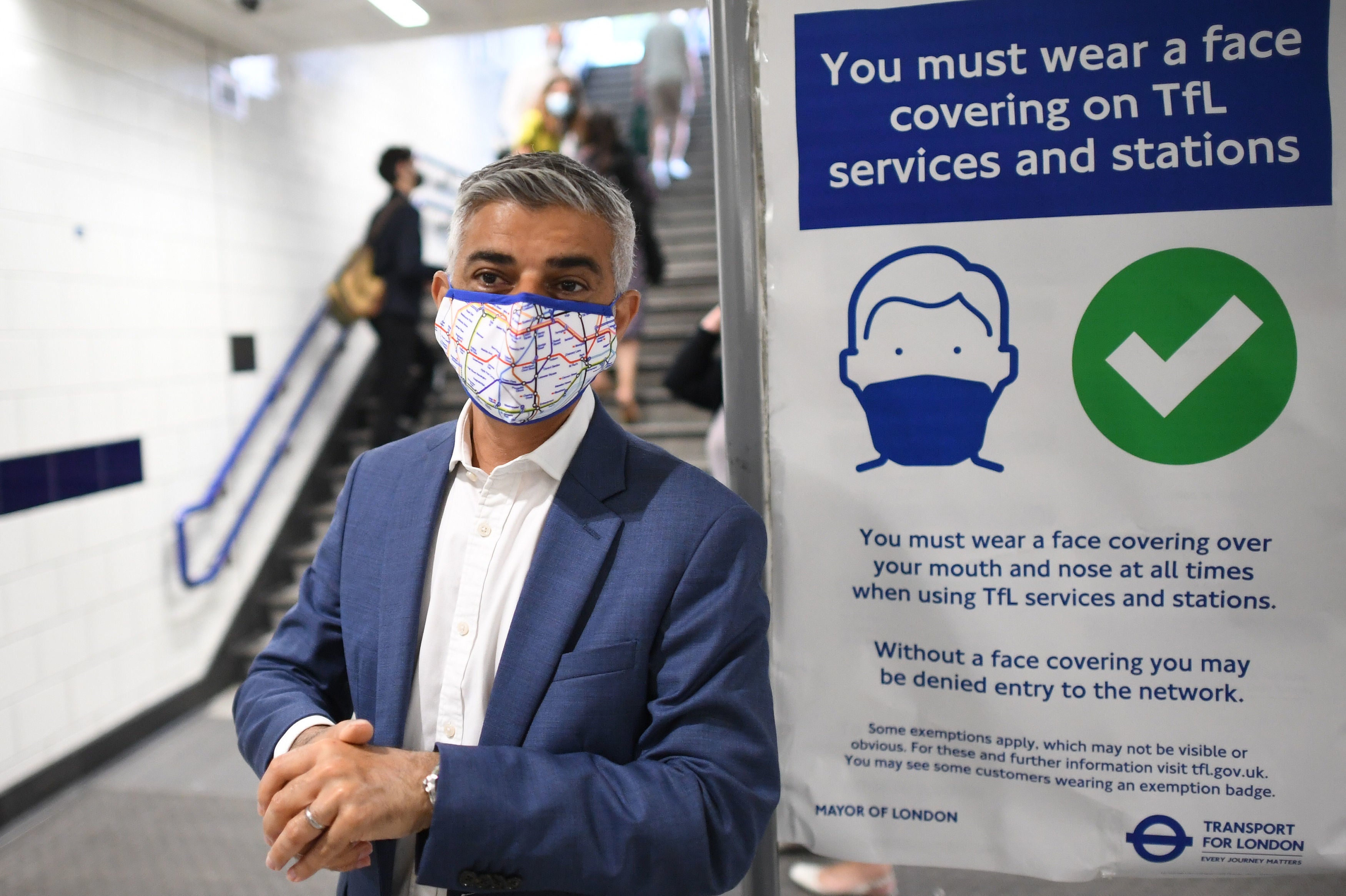 Sadiq Khan at Bond Street underground station