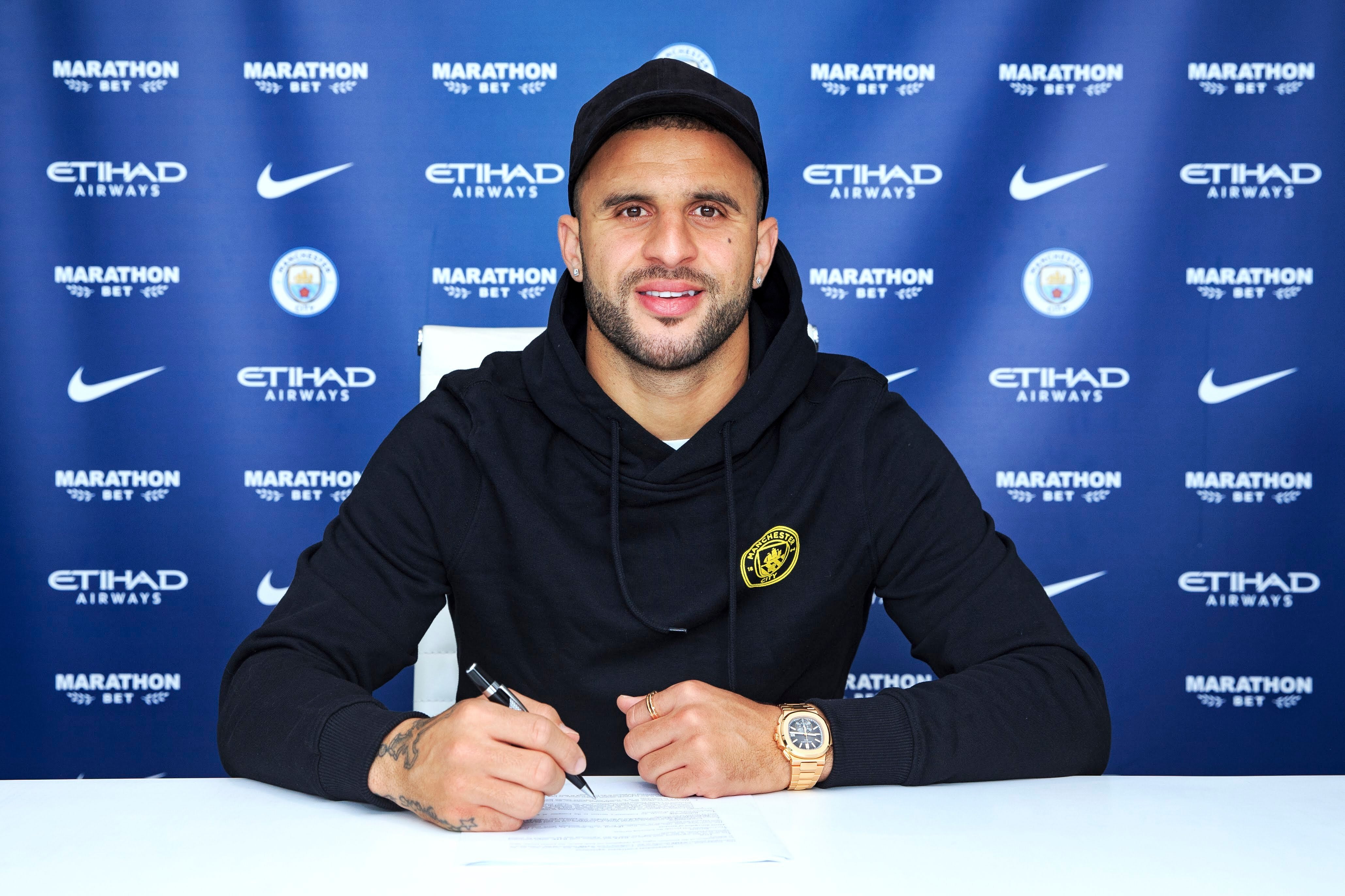 Kyle Walker joined City from Tottenham (Man City/PA)