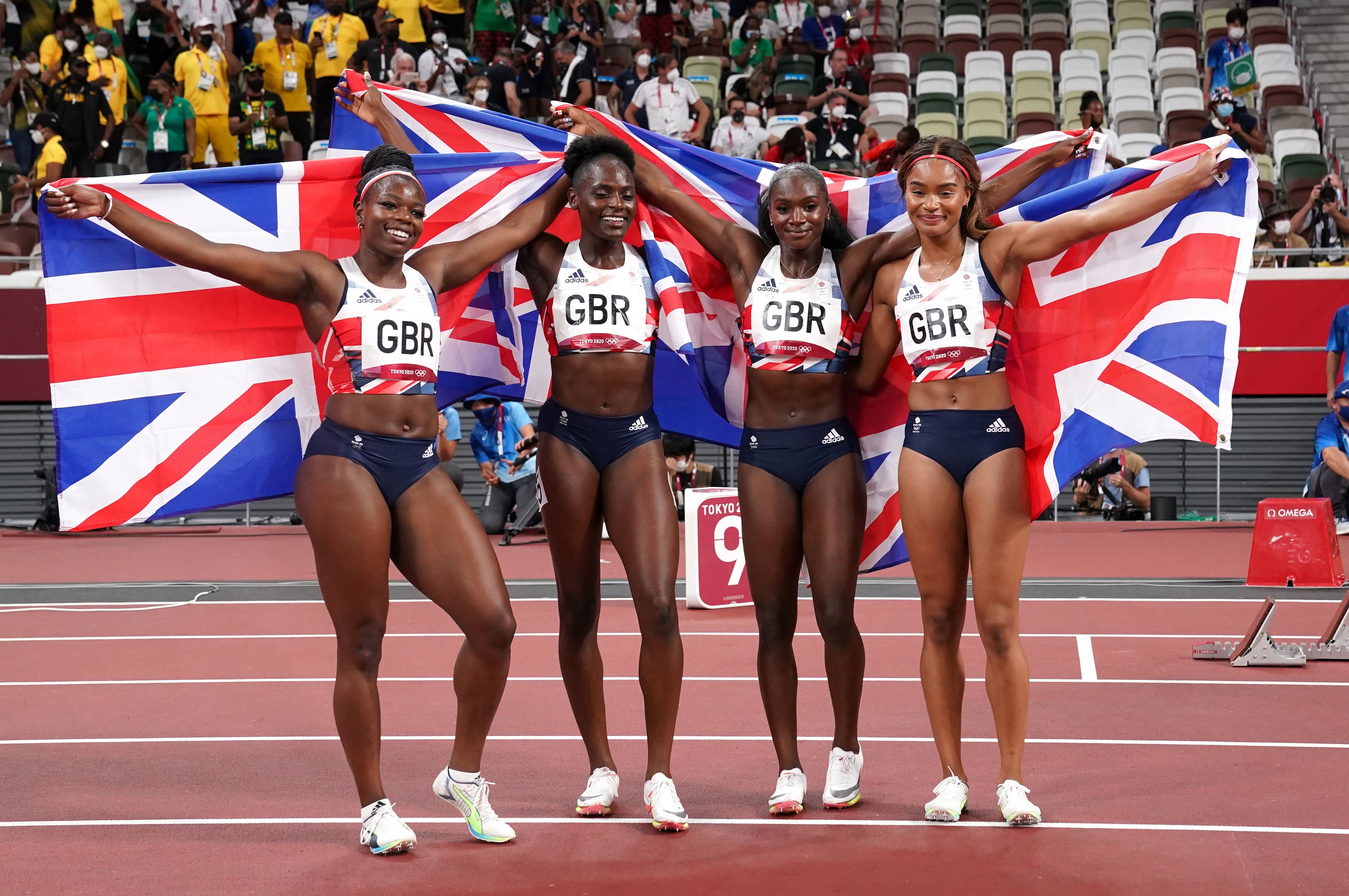 Asha Philip, Daryll Neita, Dina Asher-Smith and Imani-Lara Lansiquot