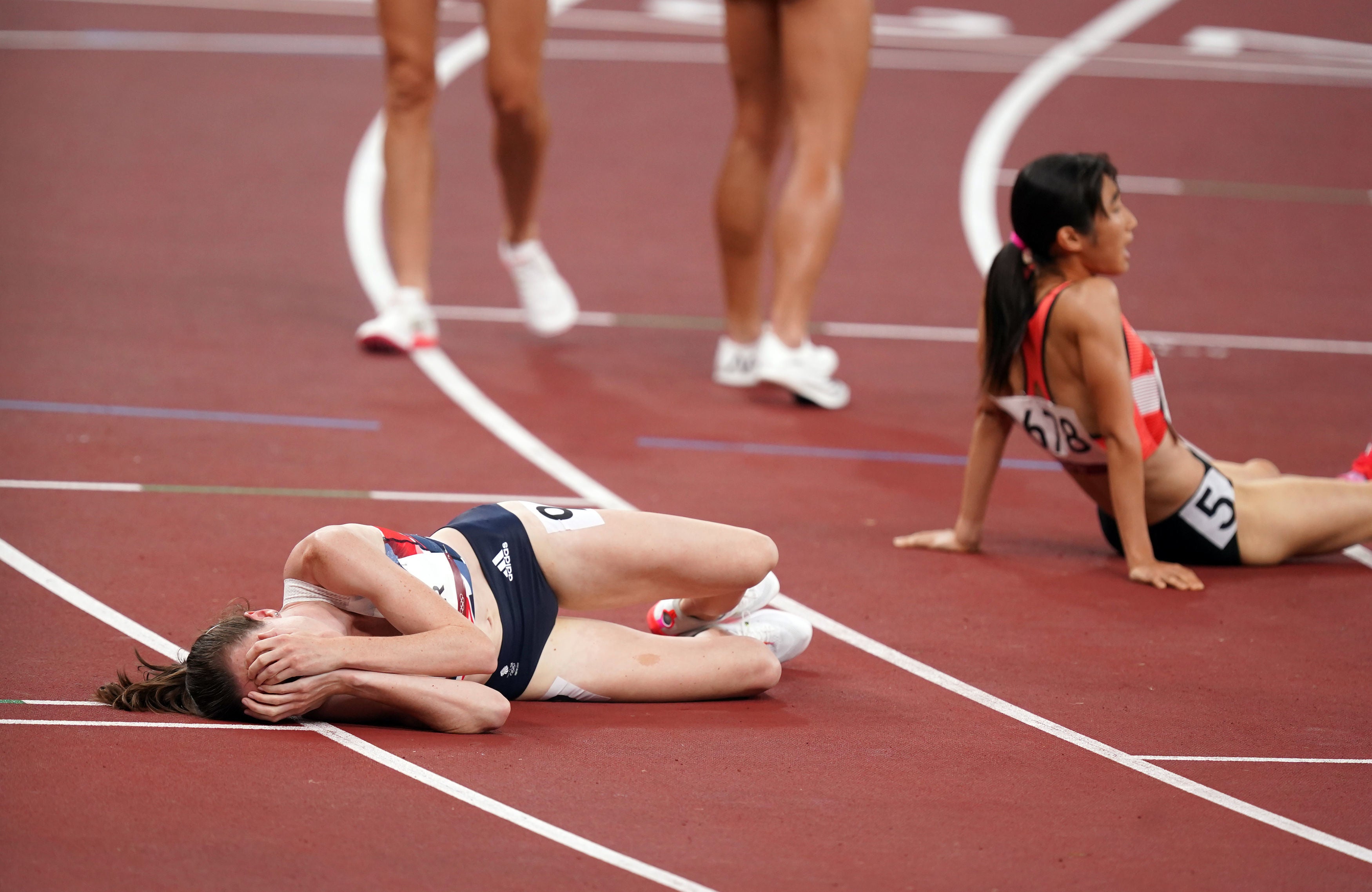 Muir reacts after winning silver in Tokyo