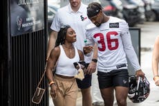 Tokyo Olympics: Simone Biles reunites with boyfriend back in Texas at NFL practice