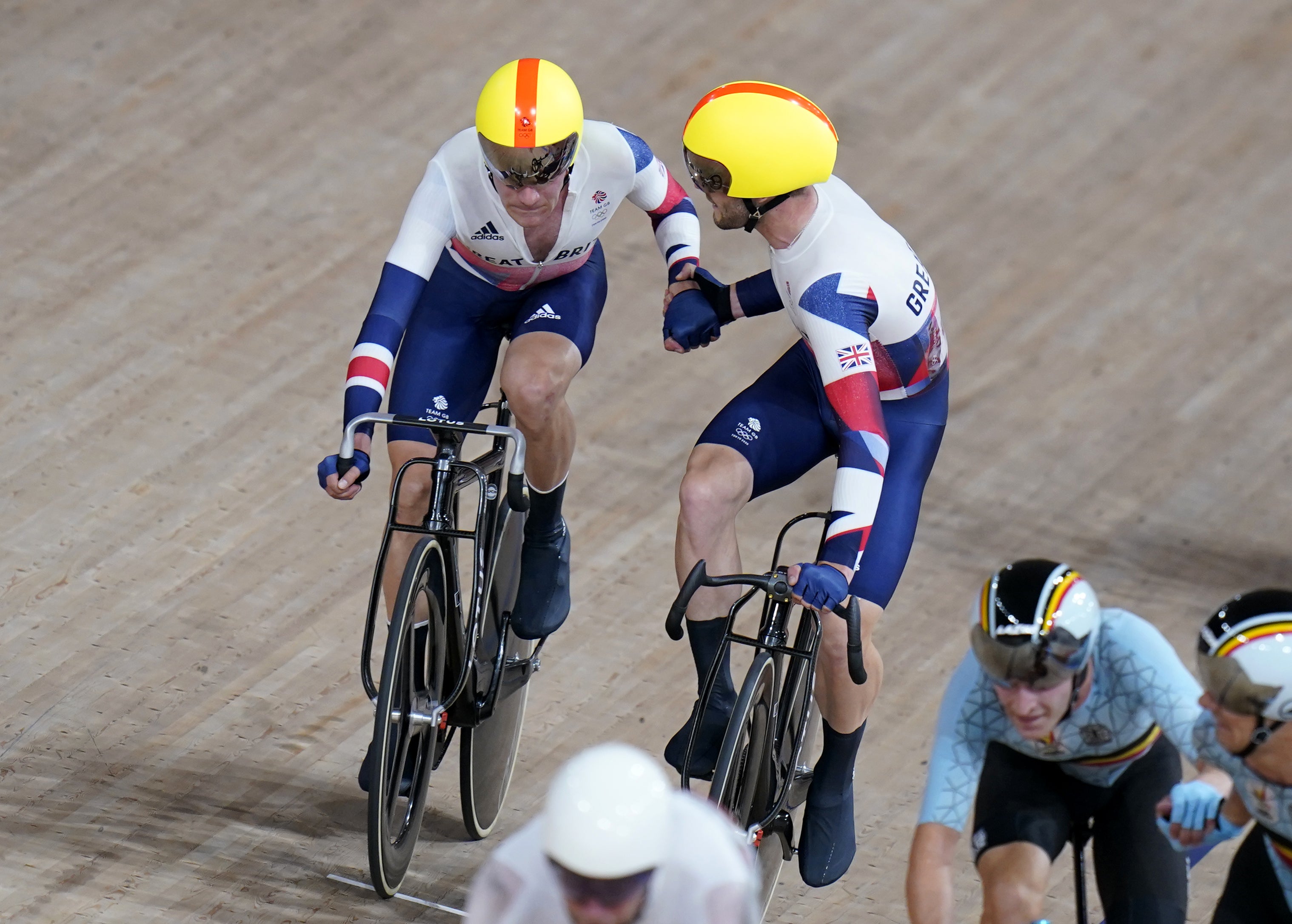 Ethan Hayter and Matt Walls won madison silver (Danny Lawson/PA)