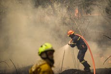 Greece fires: British firefighters deployed as ‘very big battle’ continues for fifth day 