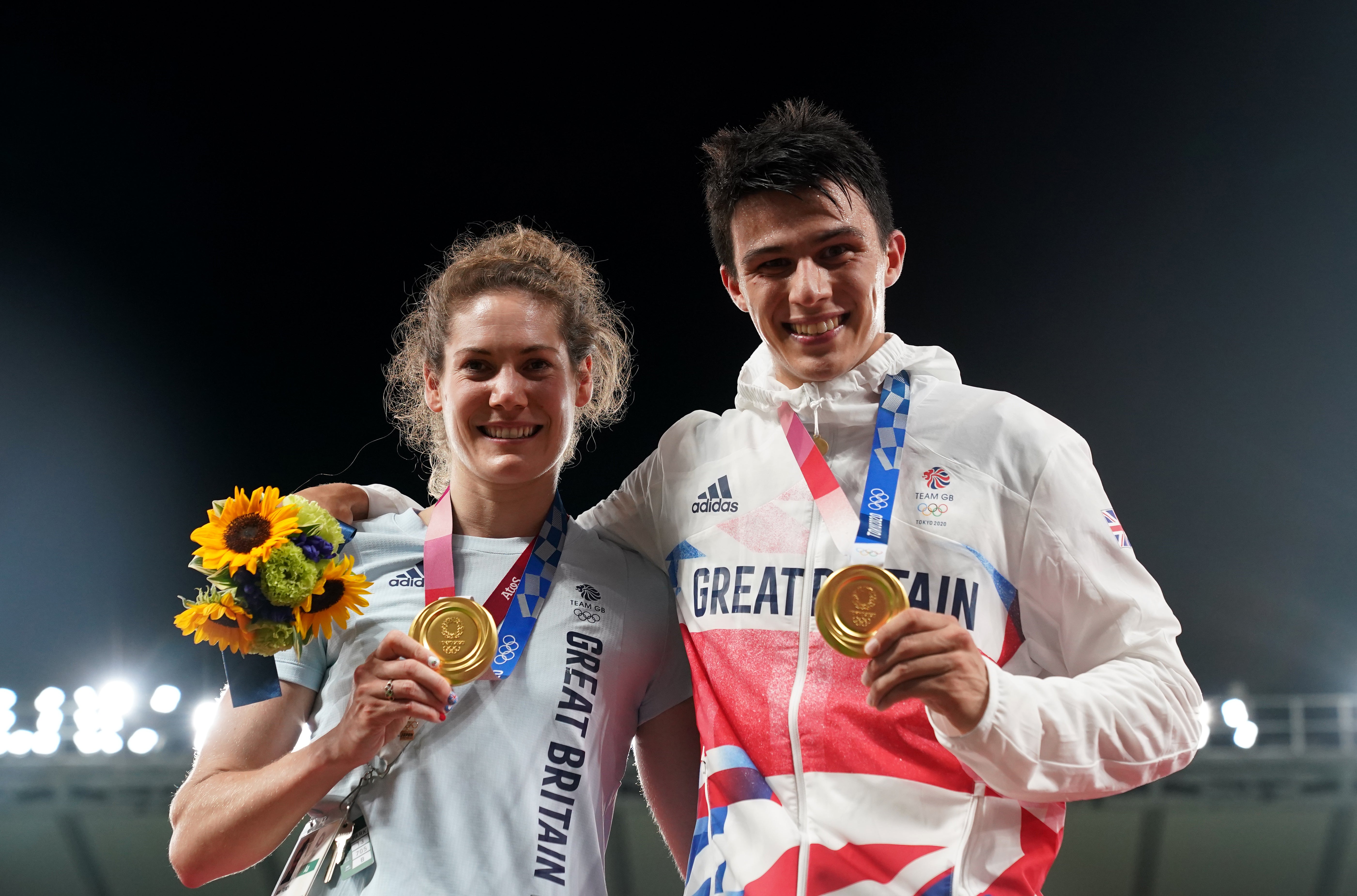 Choong and Kate French with their gold medals