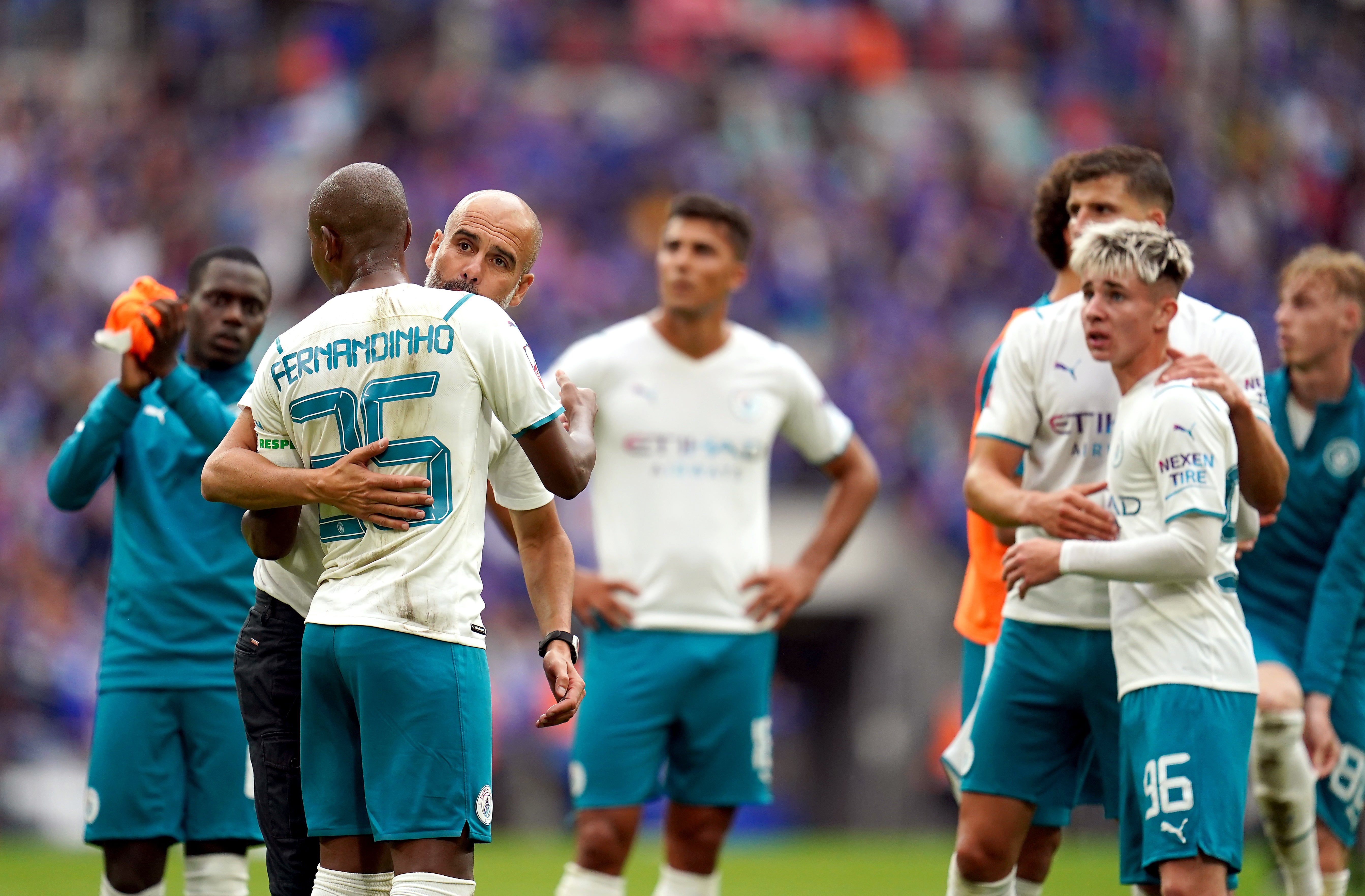 Pep Guardiola was proud of his side (Nick Potts/PA)