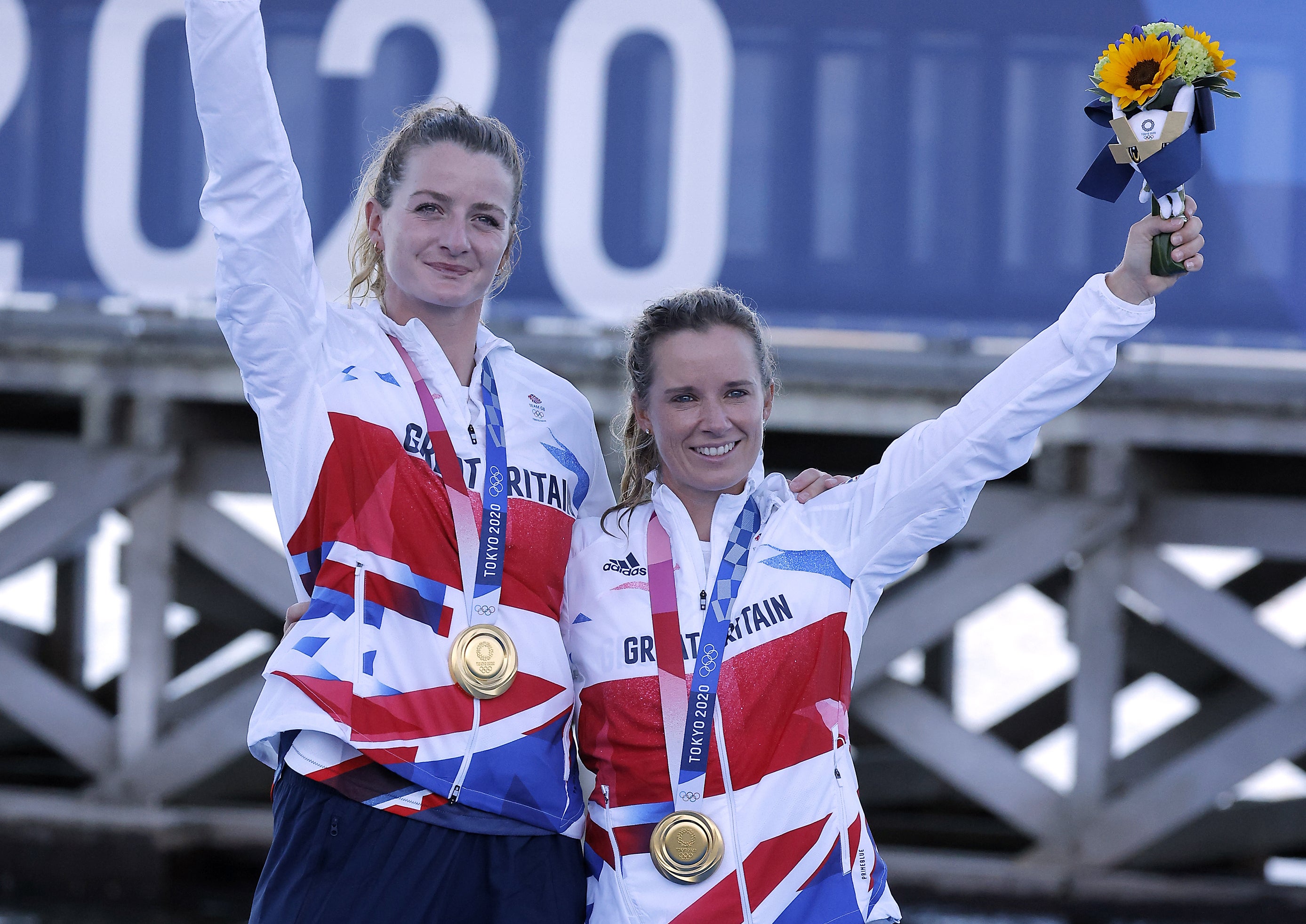 Hannah Mills and Eilidh McIntyre ensured Britain’s sailors finished top of the class (Kaoru Soehata/PA)